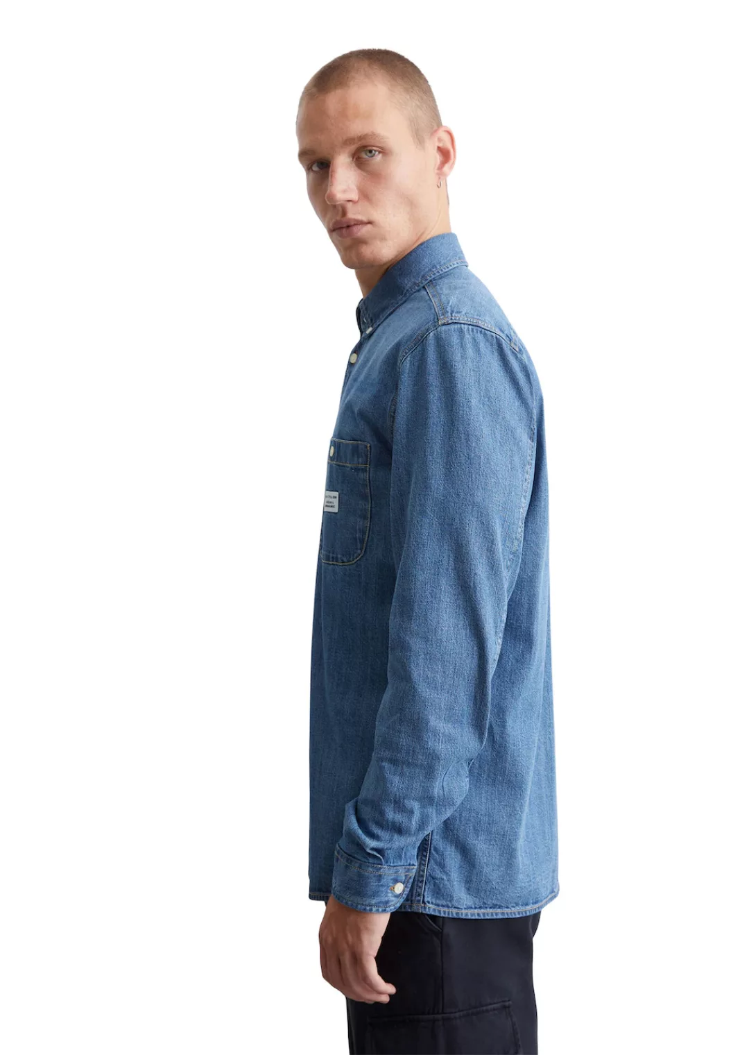 Marc OPolo DENIM Langarmhemd "mit Button-Down-Kragen" günstig online kaufen