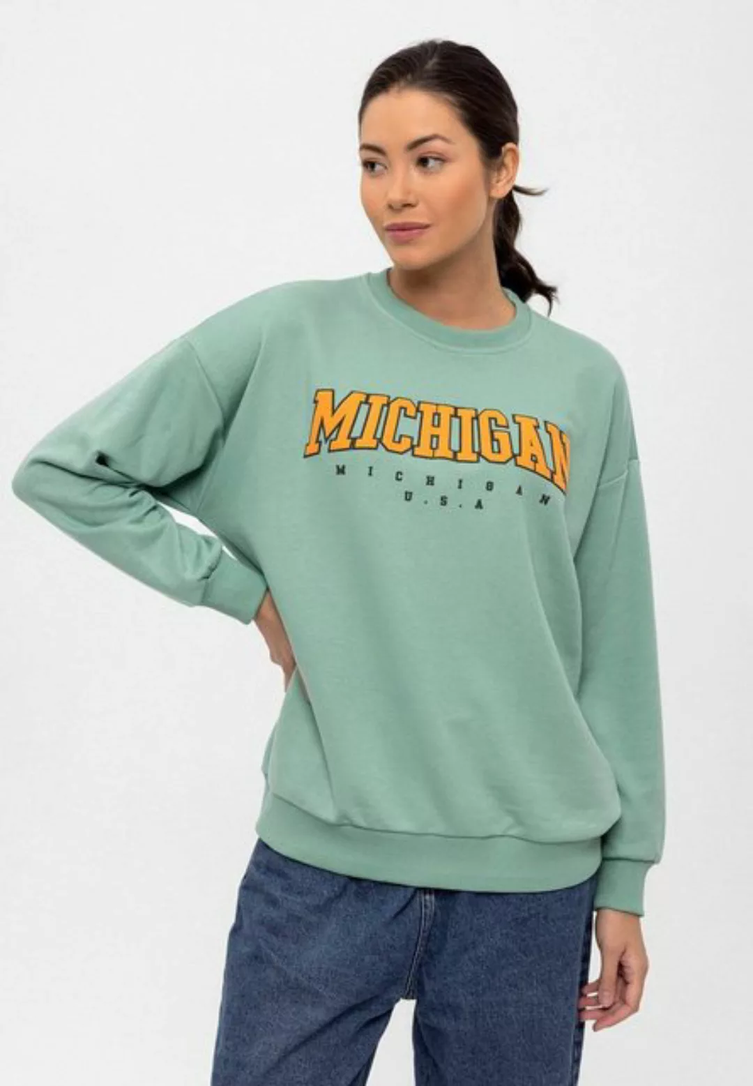 STYLEOVER Sweatshirt Sweatshirt mit Rundhalsausschnitt günstig online kaufen