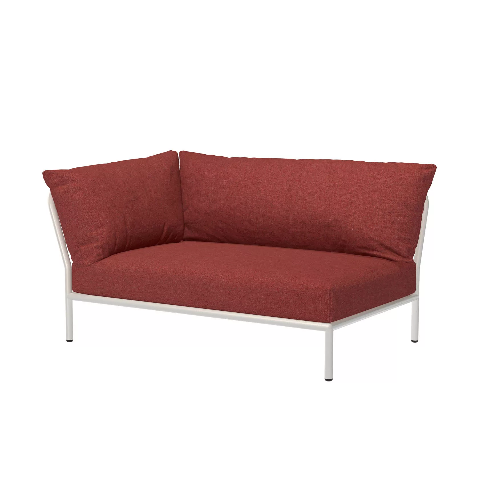 LEVEL2 Outdoor Sofa Lounge-Modul 2 Scharlachrot Weiß Links günstig online kaufen