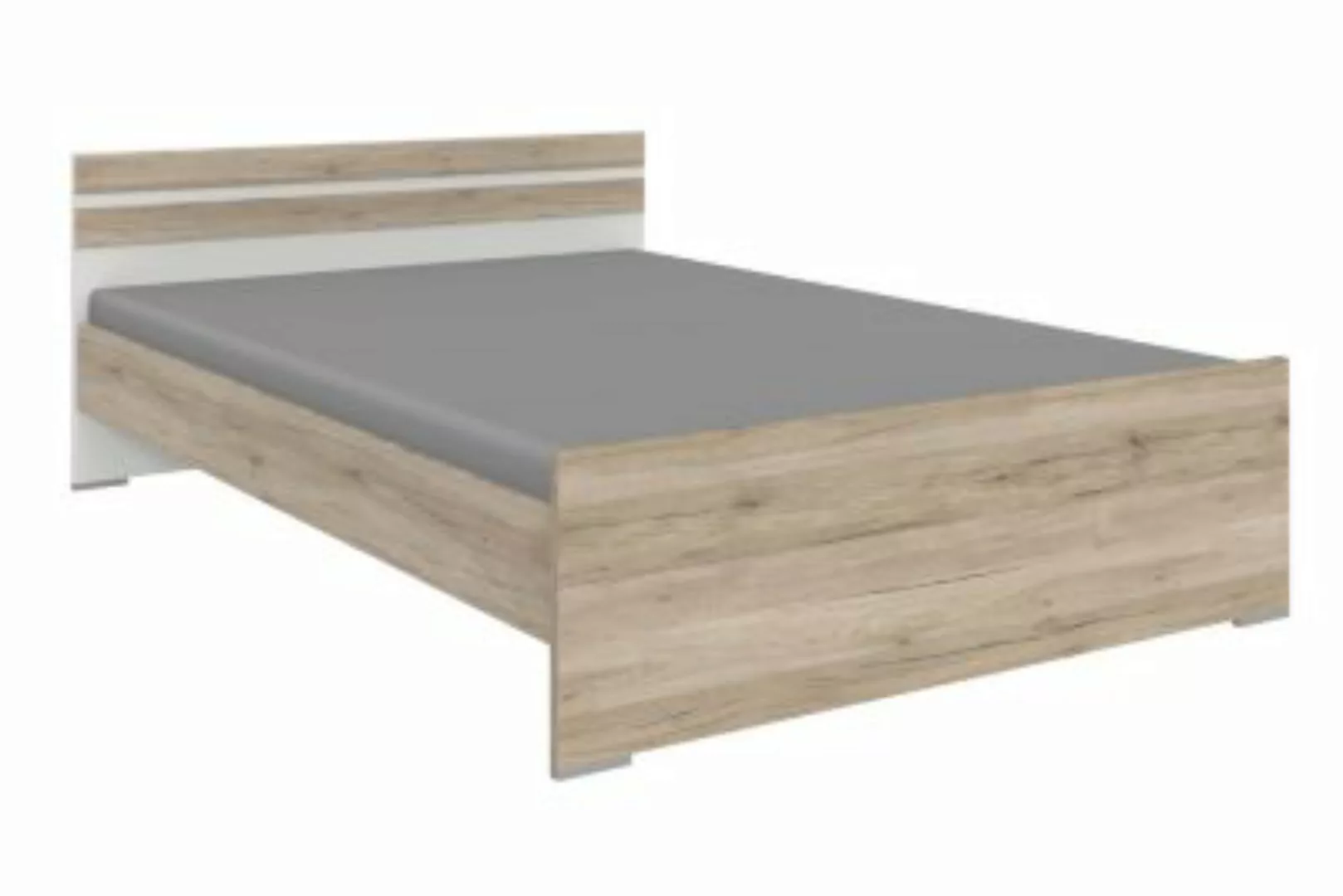 Wimex "Doppelbett ""Elia"", 140x200 cm" braun/weiß Gr. 140 x 200 günstig online kaufen
