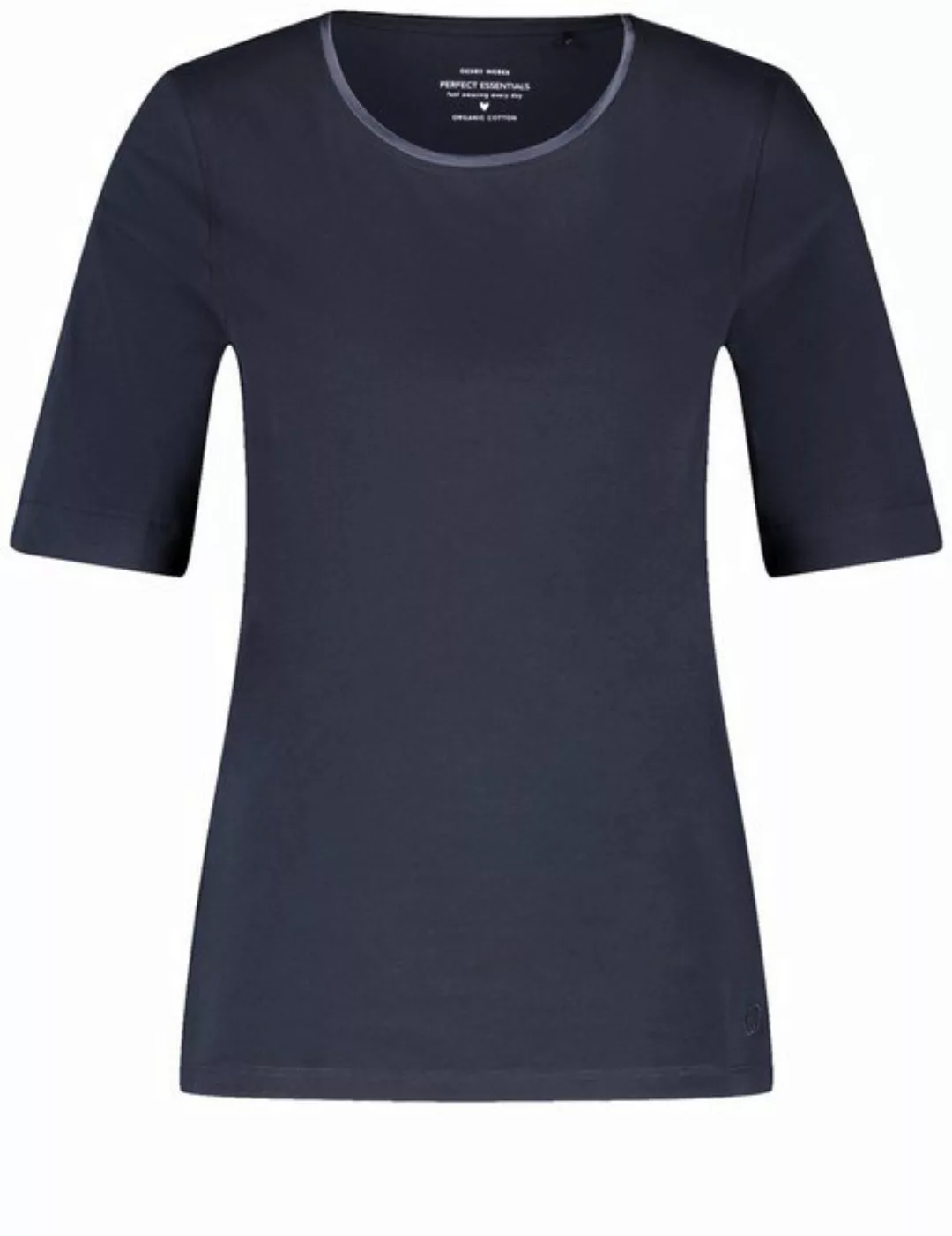 GERRY WEBER Kurzarmshirt T-Shirt mit Satinblende günstig online kaufen