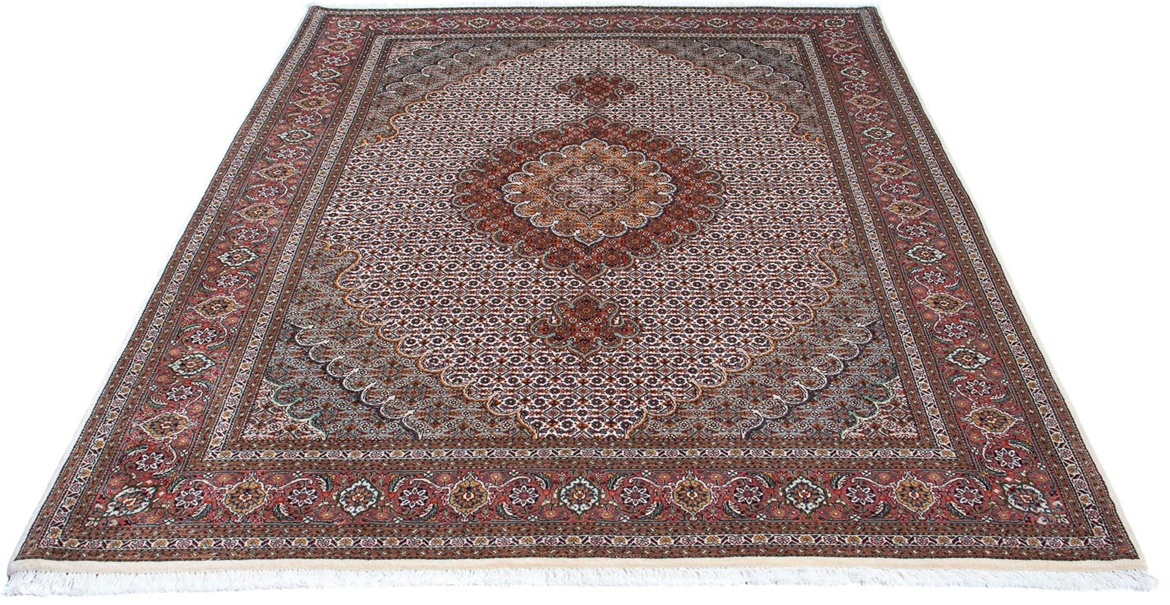 morgenland Orientteppich »Perser - Täbriz - Royal - 208 x 153 cm - hellbrau günstig online kaufen