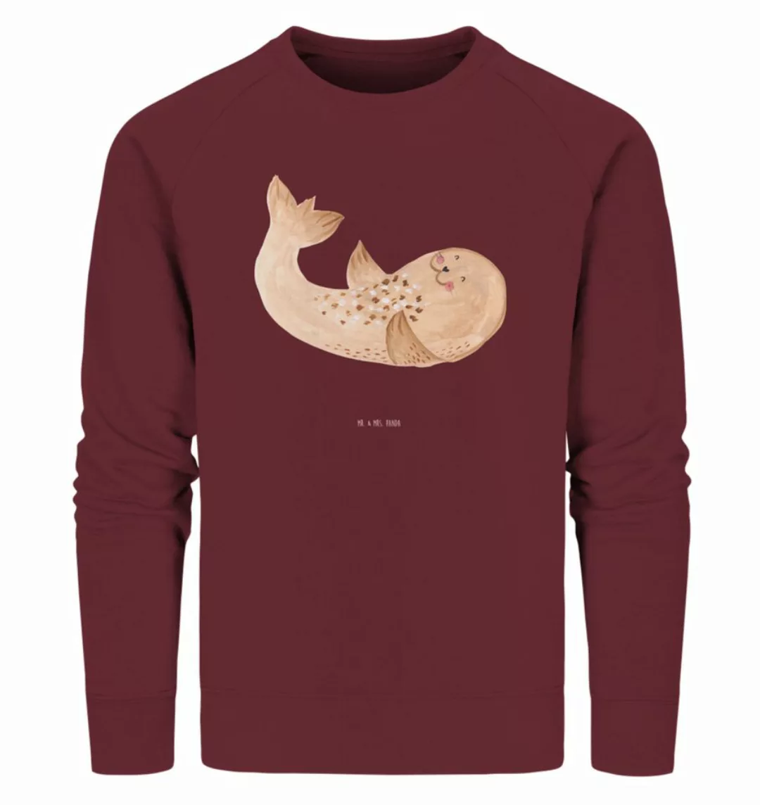 Mr. & Mrs. Panda Longpullover Größe L Robbe Liegen - Burgundy - Geschenk, l günstig online kaufen