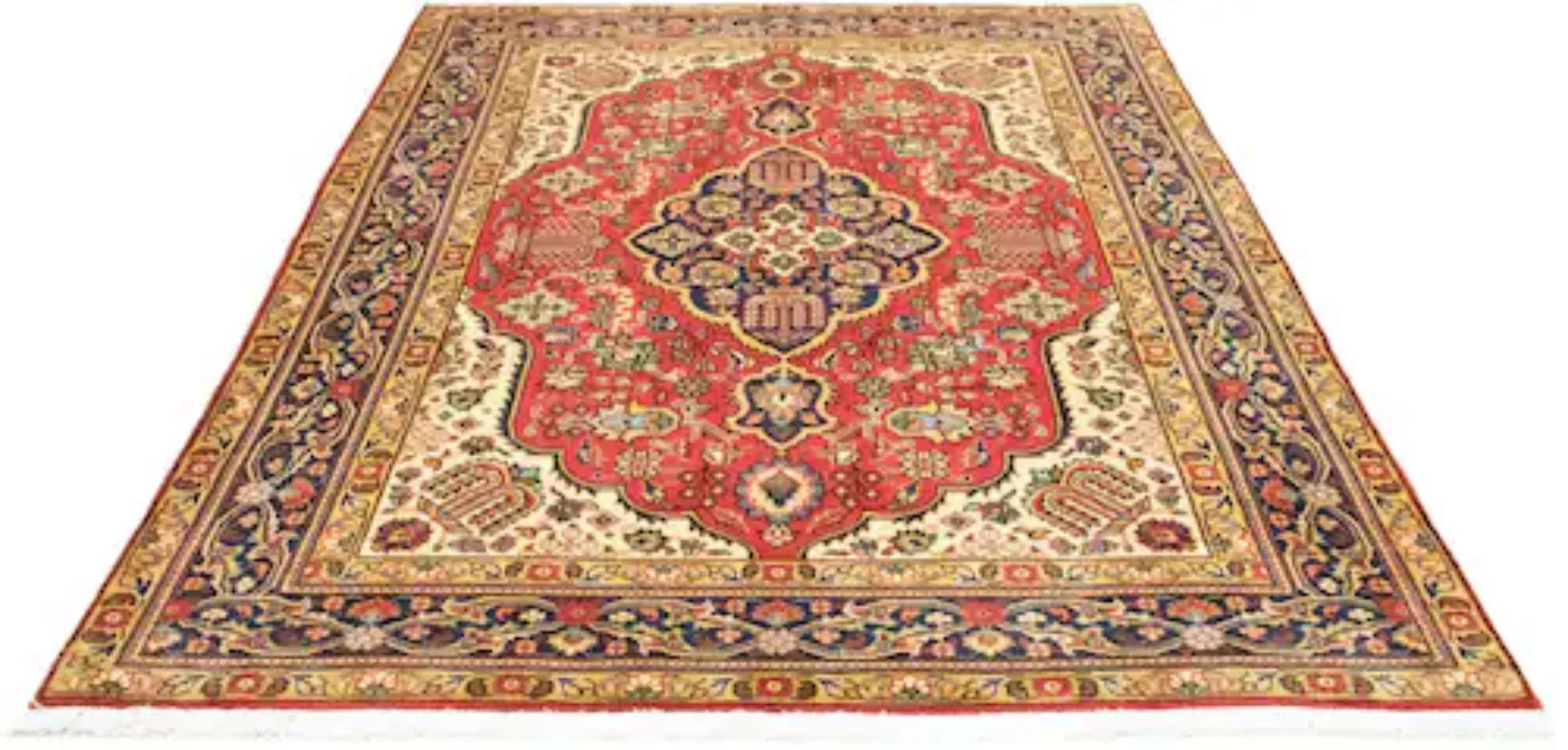 morgenland Teppich »Täbriz 40 Raj Teppich handgeknüpft rot«, rechteckig günstig online kaufen