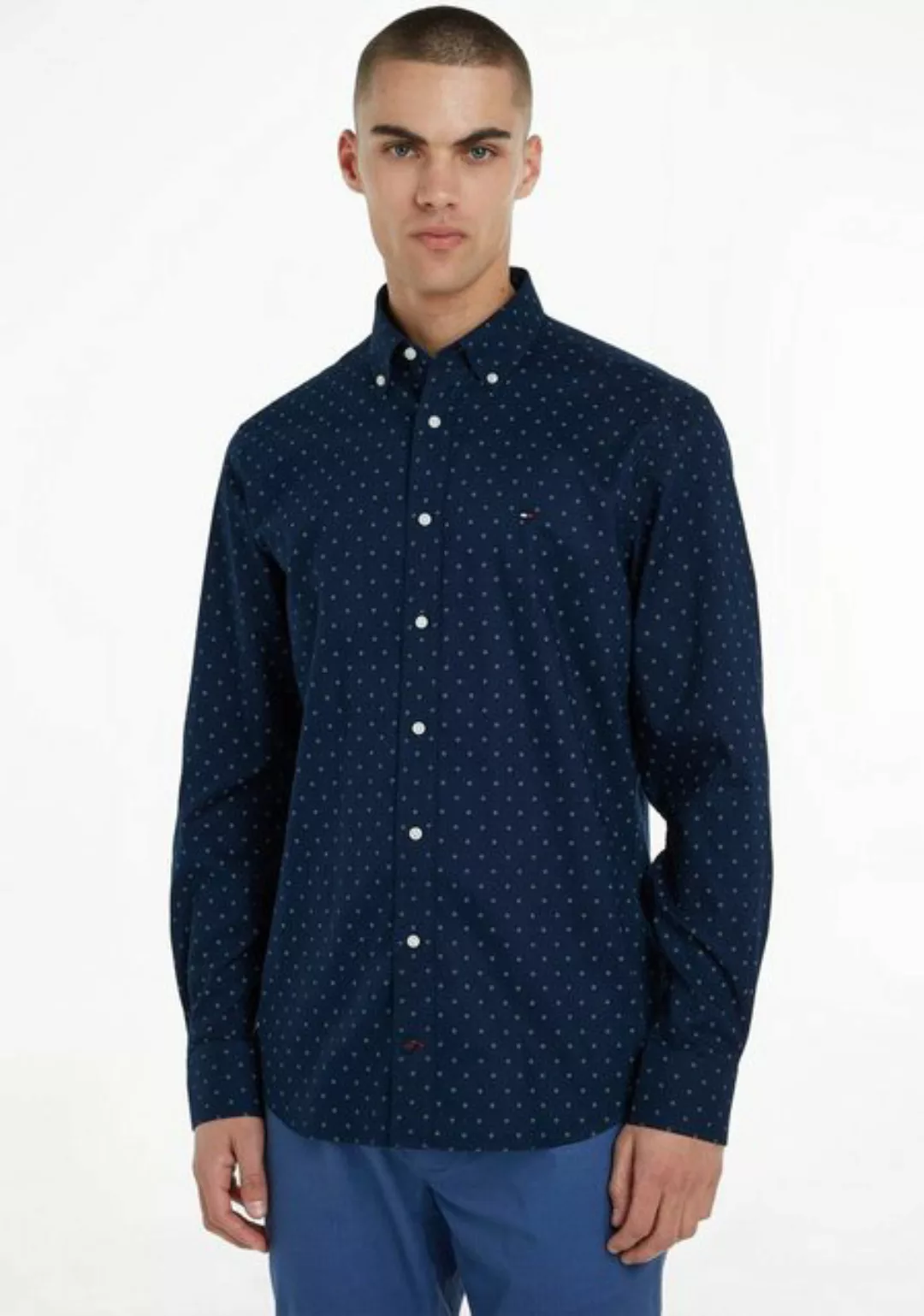 Tommy Hilfiger TAILORED Businesshemd CL-W GEO OXF PRINT RF SHIRT mit Tommy günstig online kaufen