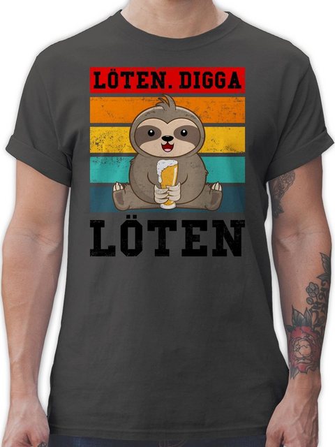 Shirtracer T-Shirt Löten Digga Löten Vintage Party & Alkohol Herren günstig online kaufen