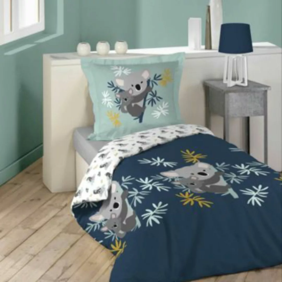 dynamic24 2tlg. Kinder Bettwäsche 140x200cm Koala Baumwolle Bettdecke Bettg günstig online kaufen