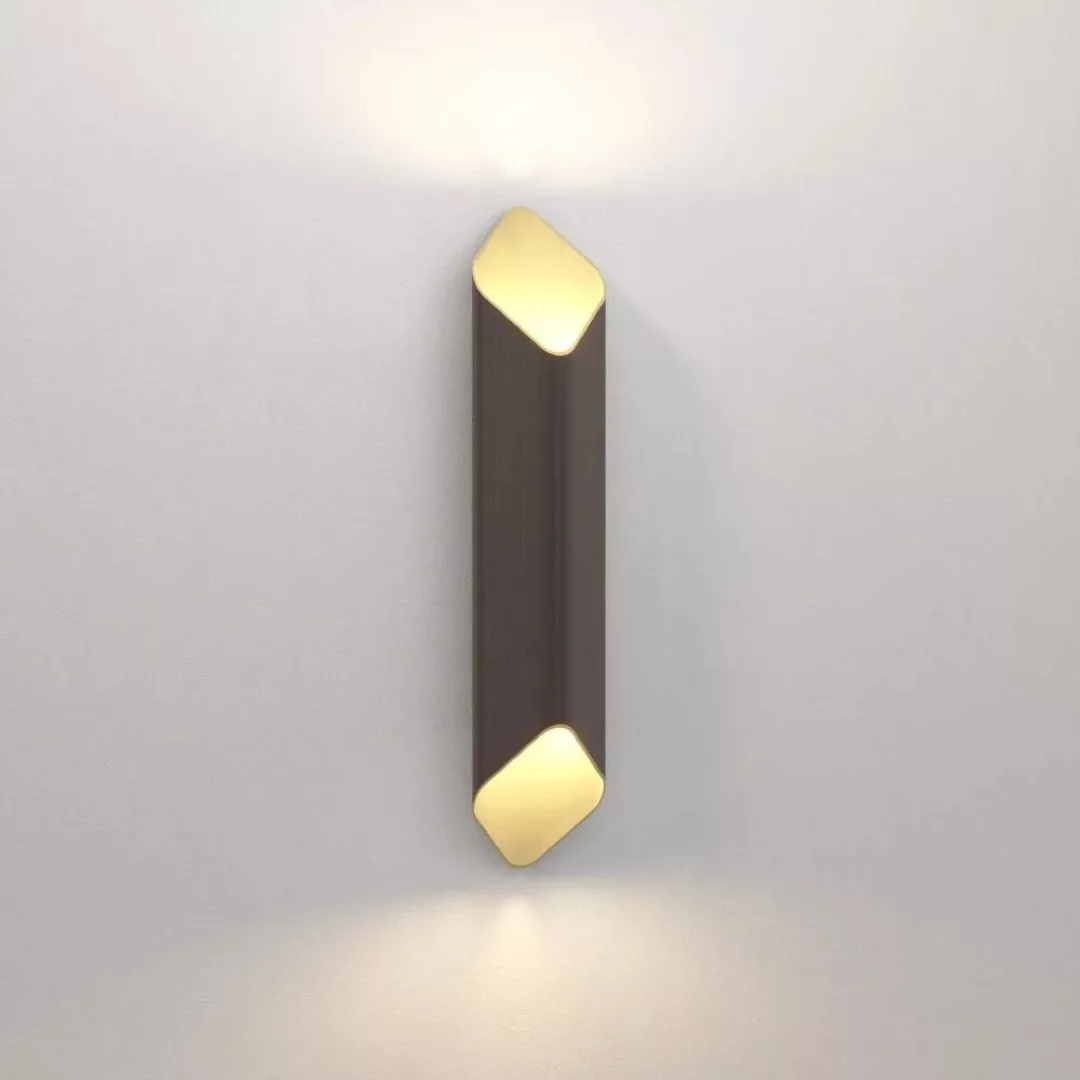 LED Wandleuchte Ako in Bronze und Gold 2x 7,95W 483lm günstig online kaufen