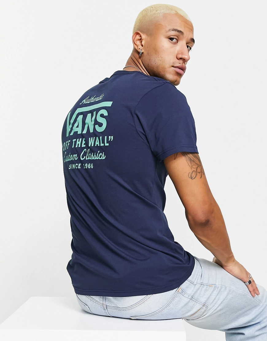 Vans – Holder Street – T-Shirt in Marineblau günstig online kaufen
