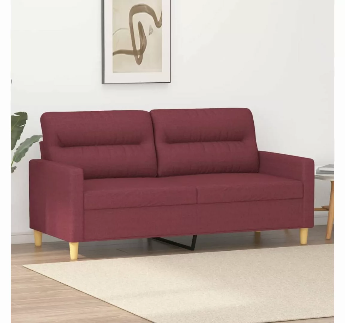 vidaXL Sofa, 2-Sitzer-Sofa Weinrot 140 cm Stoff günstig online kaufen