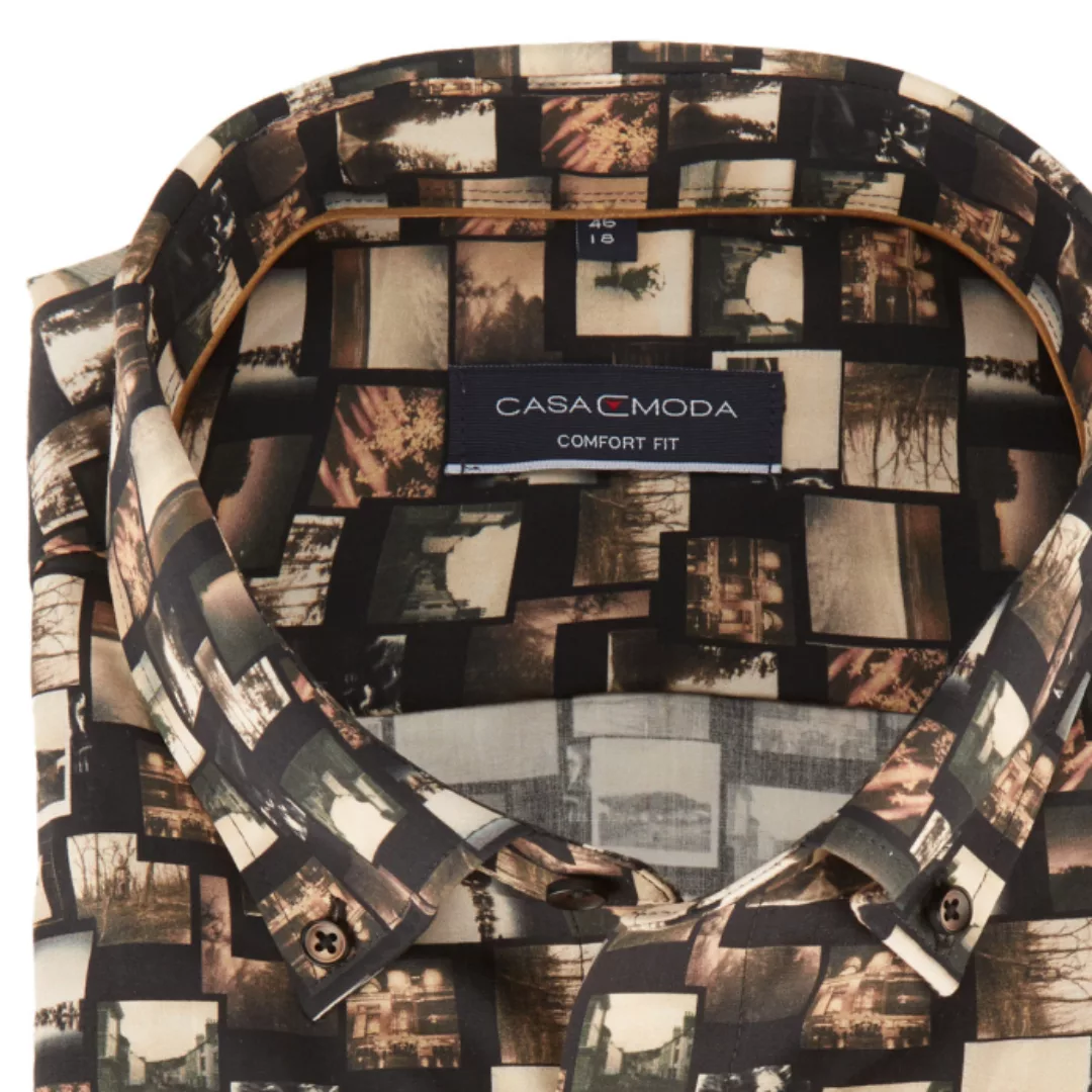 CASA MODA Businesshemd mit Allover-Print, langarm, pflegeleicht günstig online kaufen