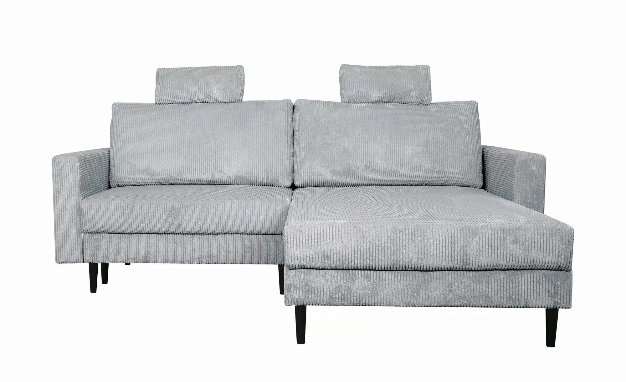 uno Ecksofa trendiger Cordstoff Livorno ¦ grau ¦ Maße (cm): B: 221 H: 105 T günstig online kaufen