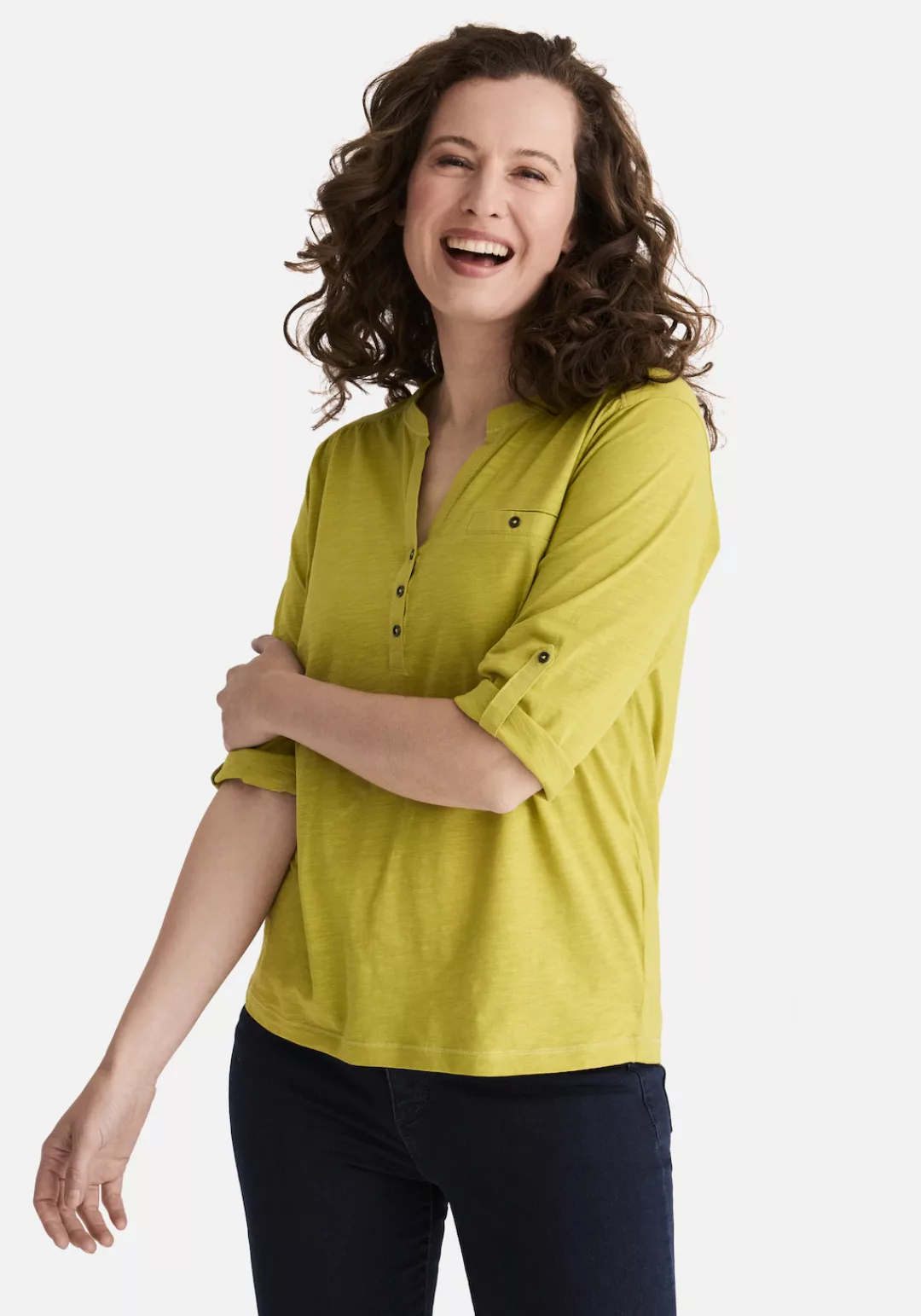 STOOKER WOMEN 3/4-Arm-Shirt "MARIE T-Shirt 3/4 - Arm", Regular Fit Slub Yar günstig online kaufen
