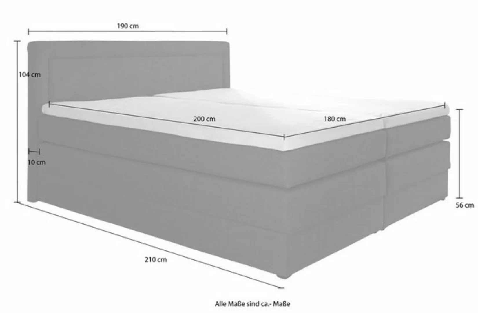 hapo Boxspringbett, mit Bettkasten günstig online kaufen