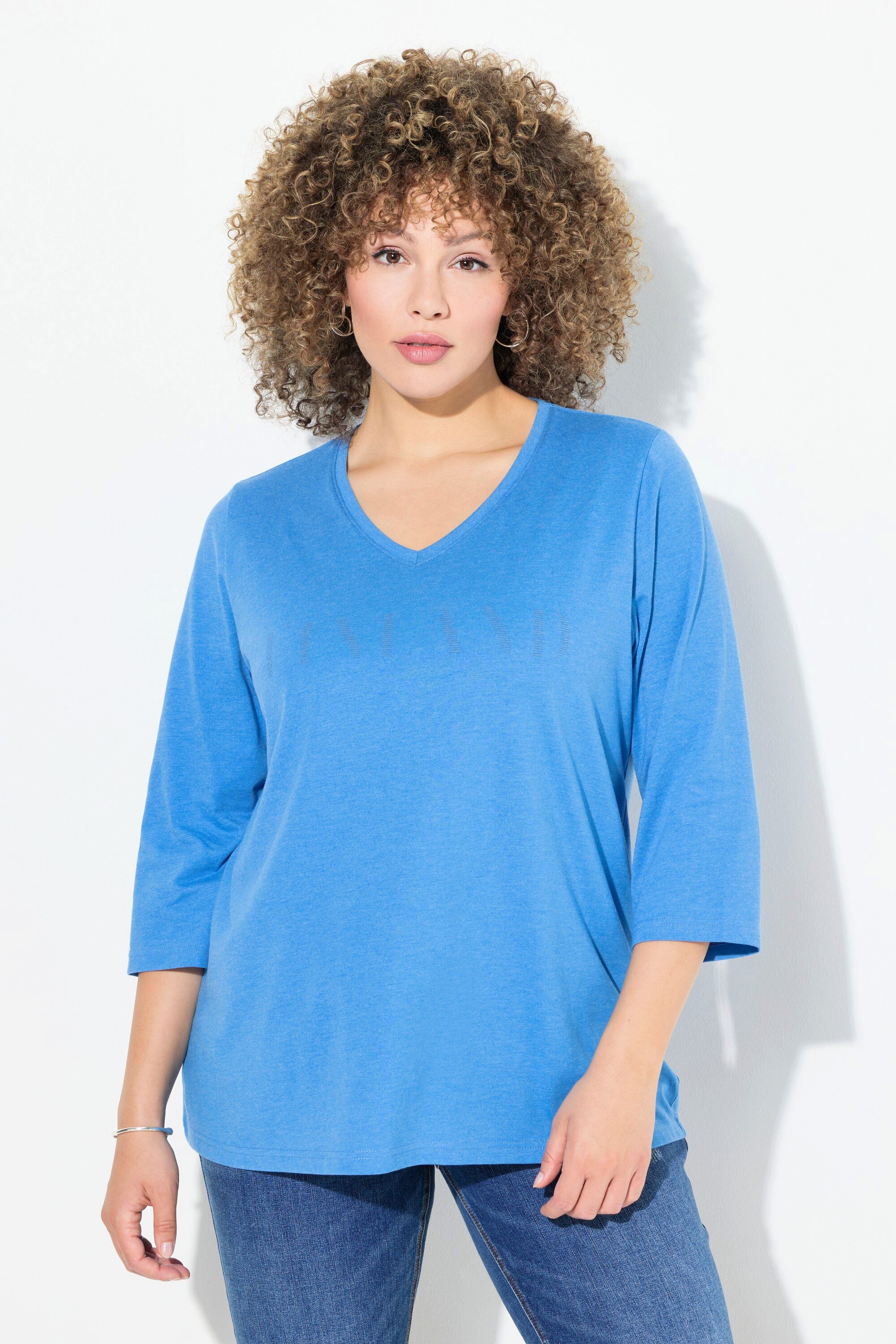 Ulla Popken T-Shirt Shirt Schriftmotiv Classic günstig online kaufen