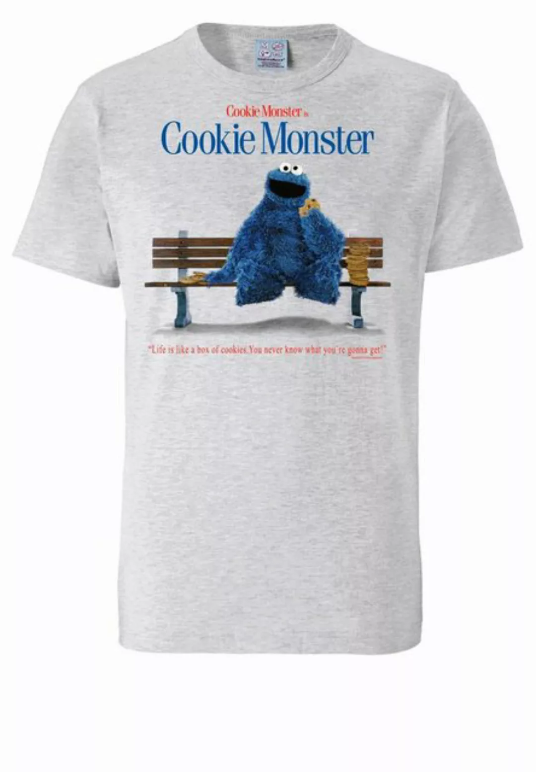 LOGOSHIRT T-Shirt Sesamstrasse Krümelmonster - Bank mit tollem Brustprint günstig online kaufen