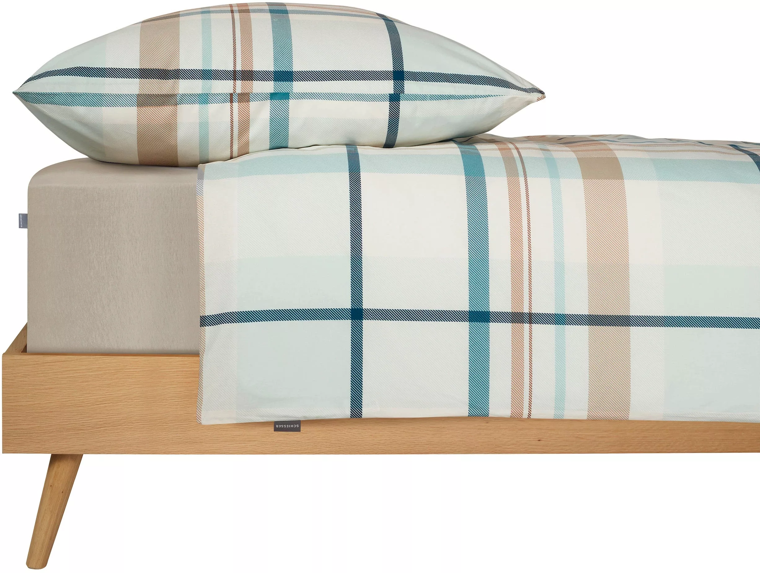 Schiesser Bettwäsche »Ezra aus weicher Baumwolle und einem wunderschönen Ka günstig online kaufen