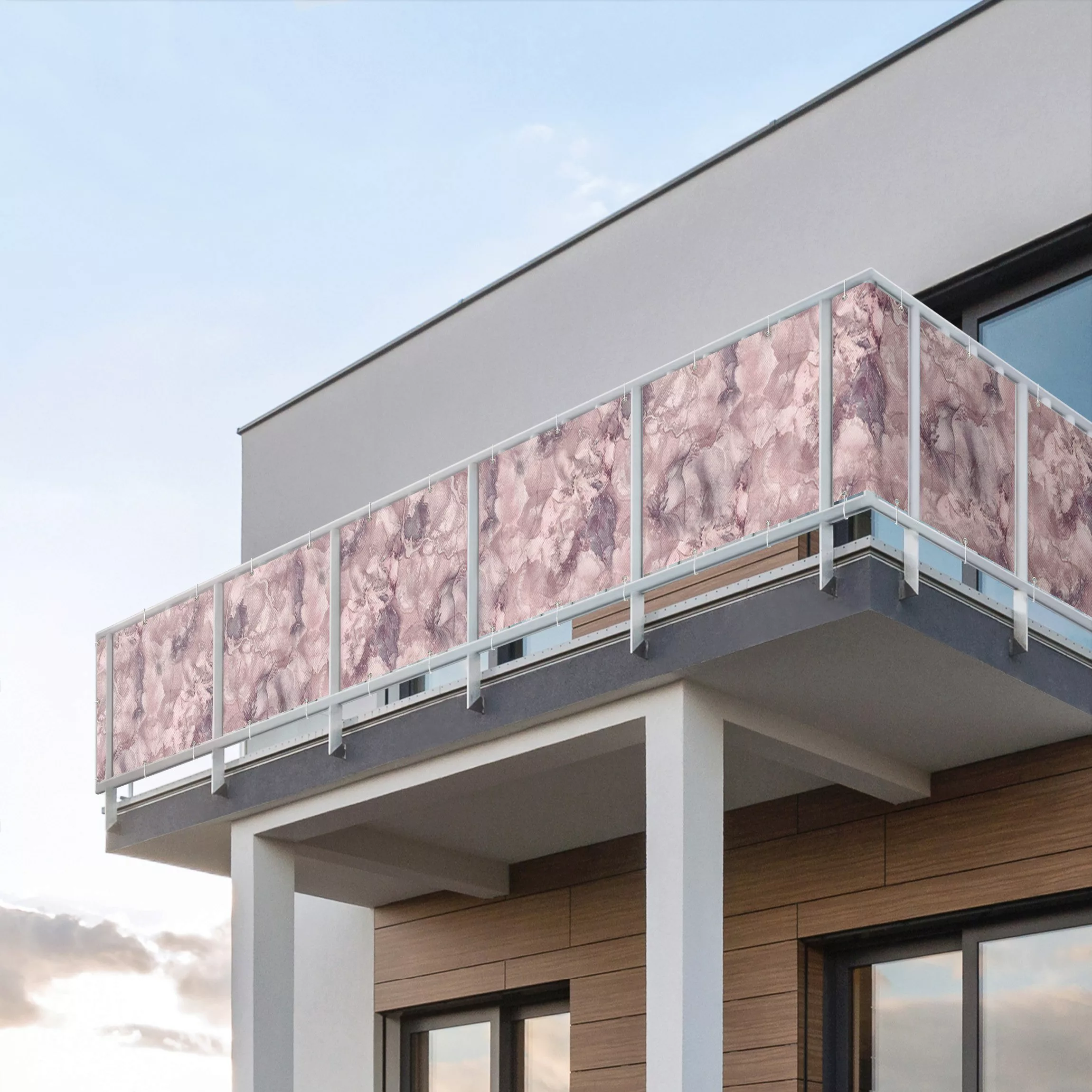 Balkon Sichtschutz Farbexperimente Marmor Violett günstig online kaufen
