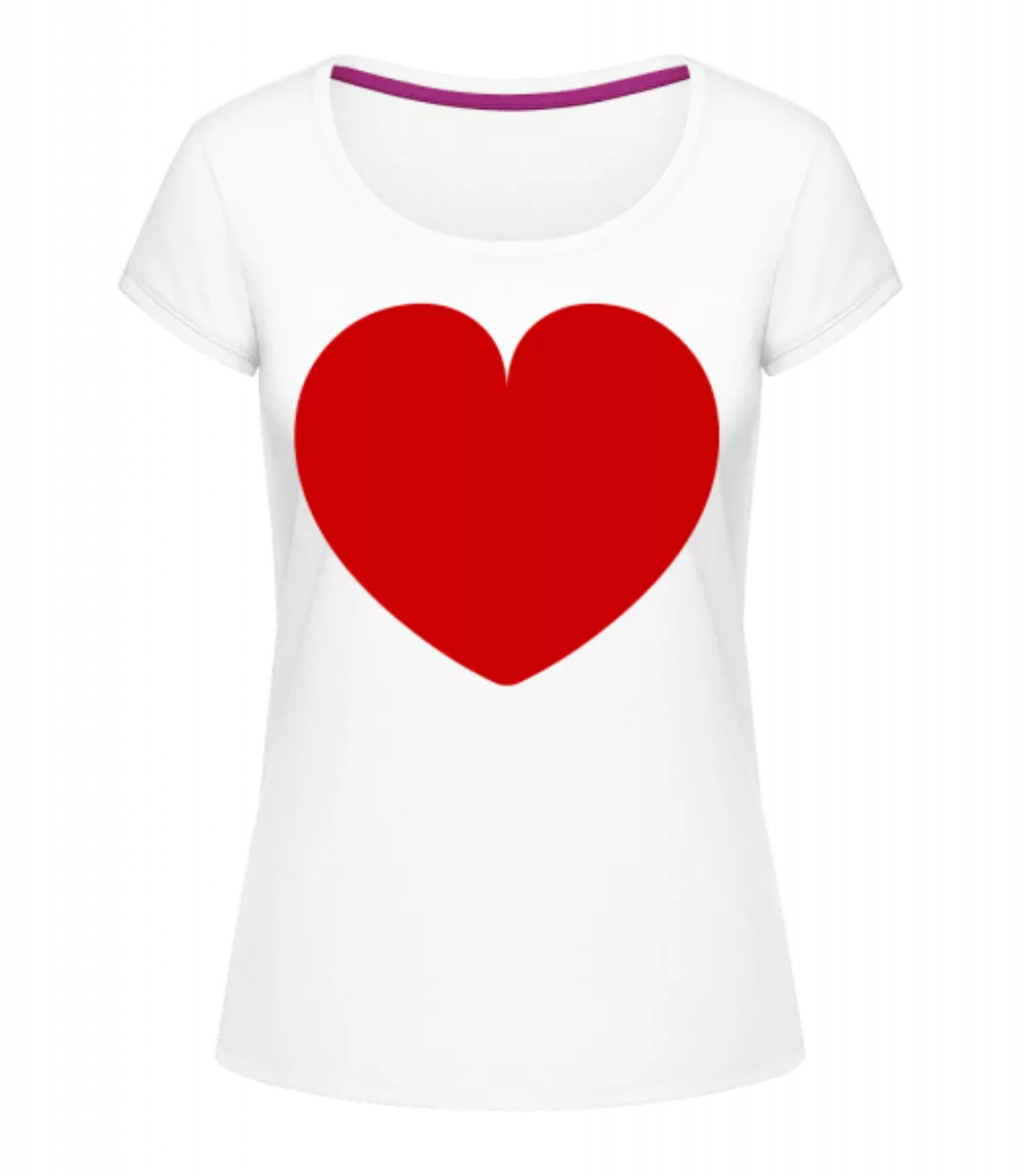 Herz · Frauen T-Shirt U-Ausschnitt günstig online kaufen