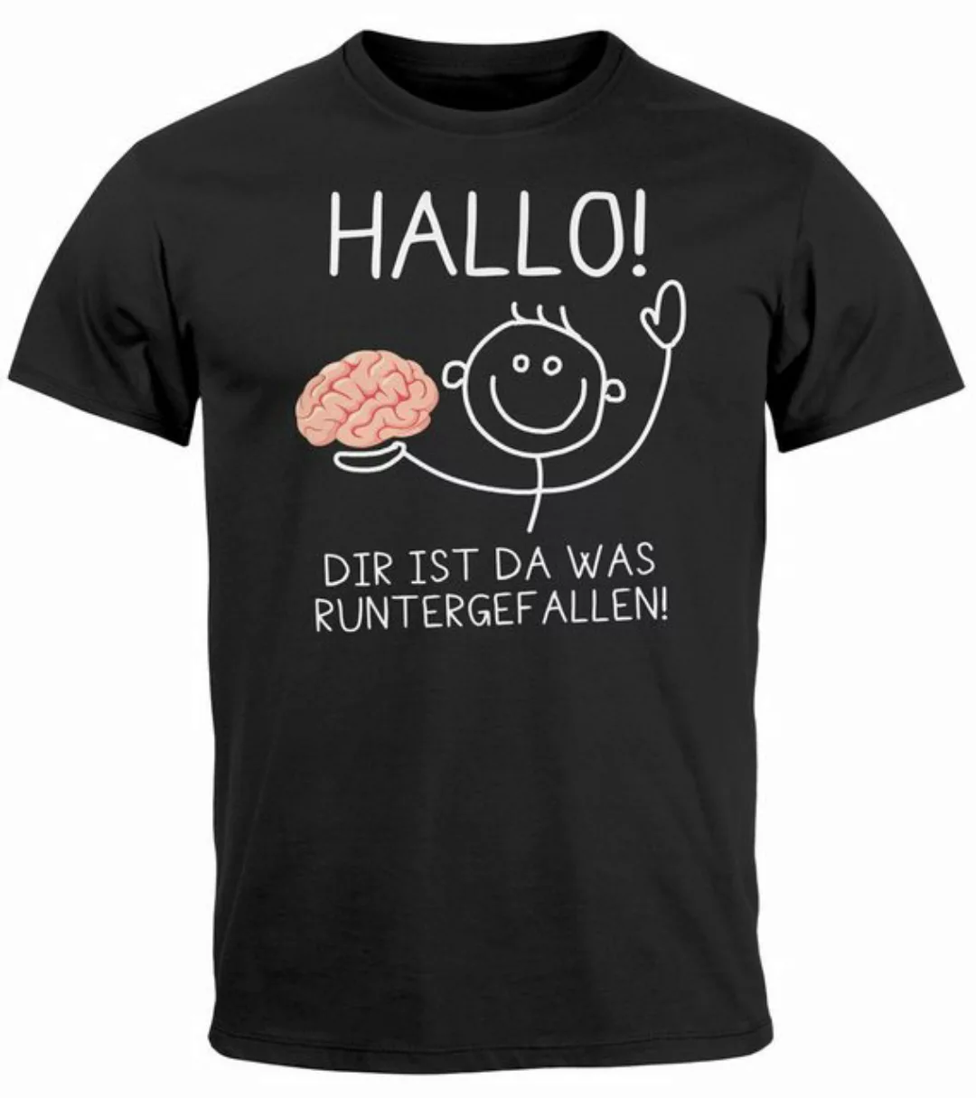 MoonWorks Print-Shirt Herren T-Shirt Hallo Dir ist da was runtergefallen Ge günstig online kaufen