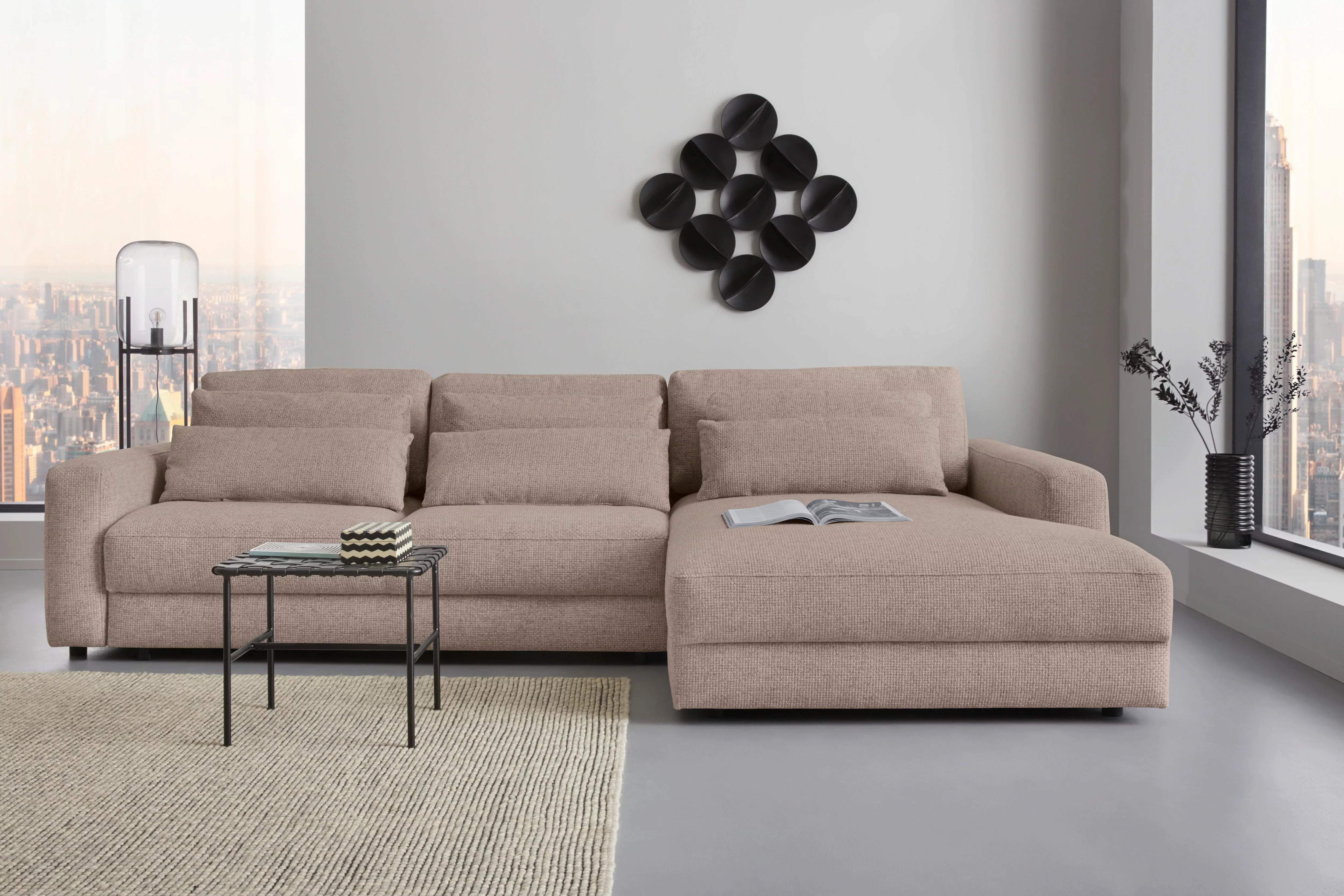 Places of Style Ecksofa "Bloomfield, bequem und elegant, L-Form", wahlweise günstig online kaufen
