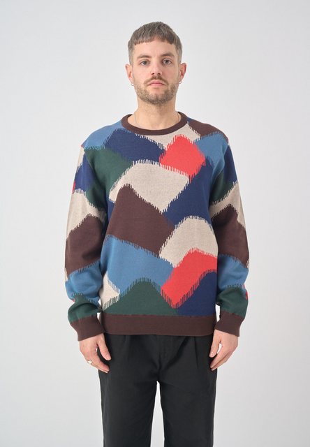 Cleptomanicx Strickpullover Crewneck Mountains mit lockerem Schnitt günstig online kaufen