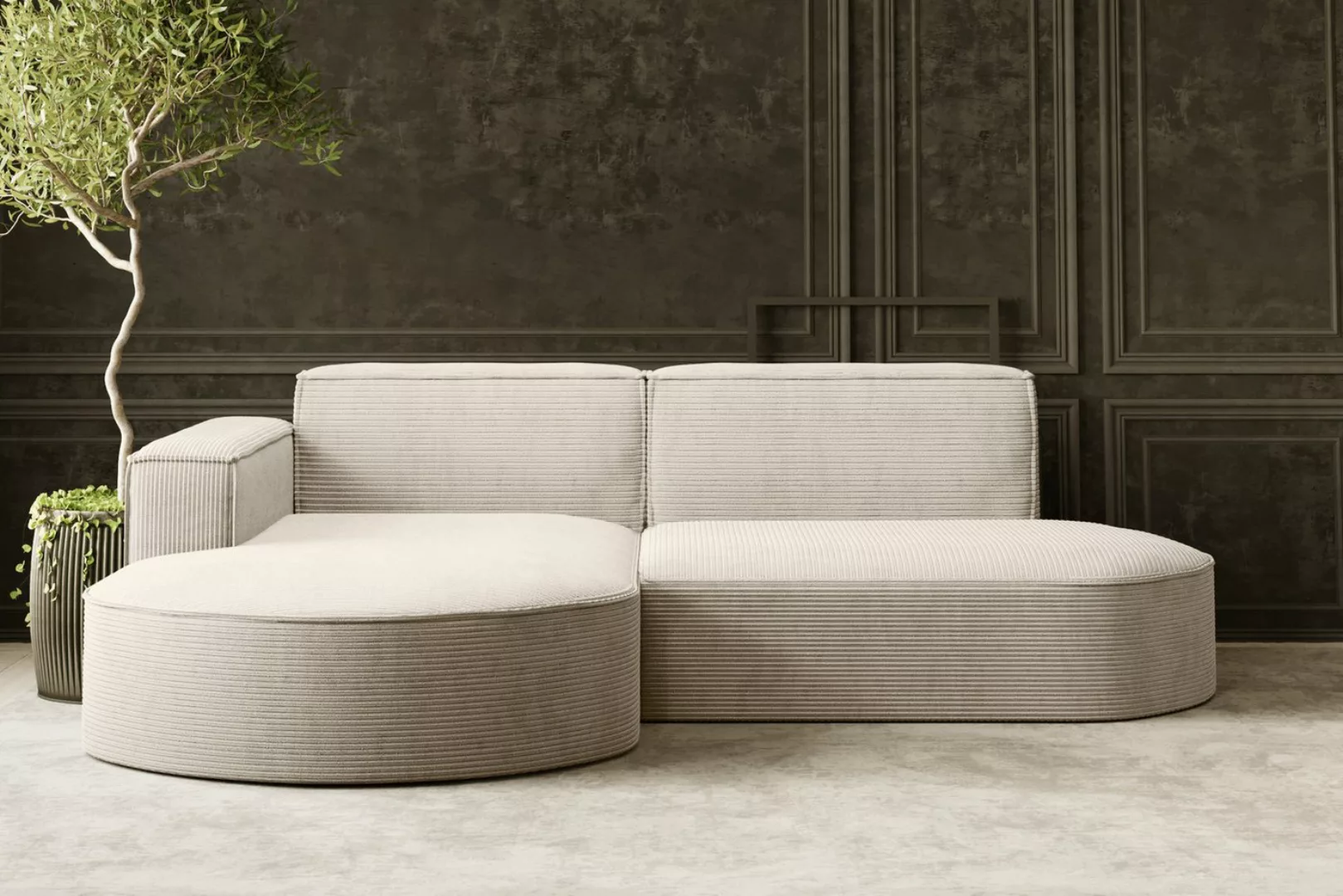 Kaiser Möbel Ecksofa Designer MODENA STUDIO L stoff Poso, Neve, Quelle günstig online kaufen