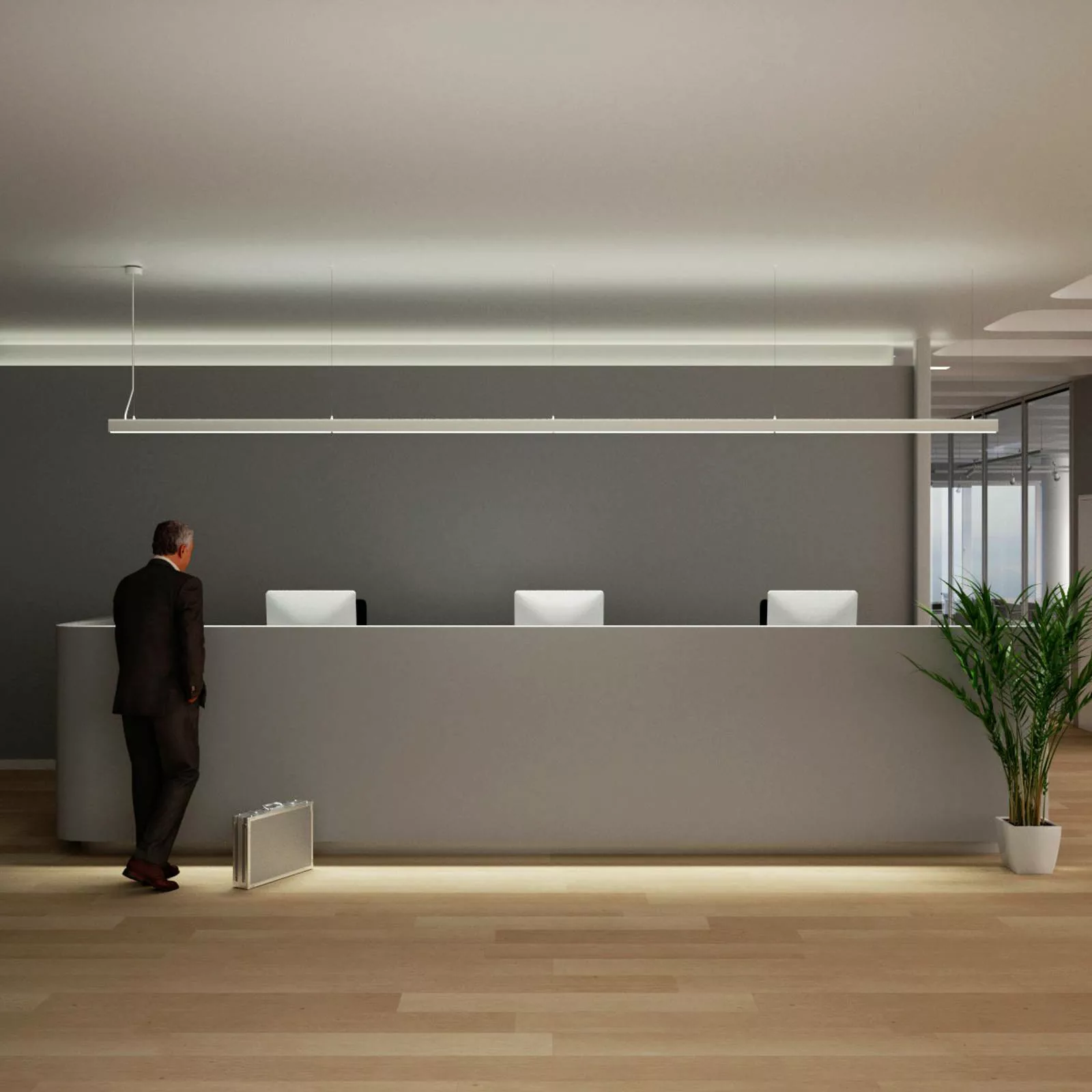 Arcchio LED-Büro-Hängeleuchte Jolinda slim günstig online kaufen