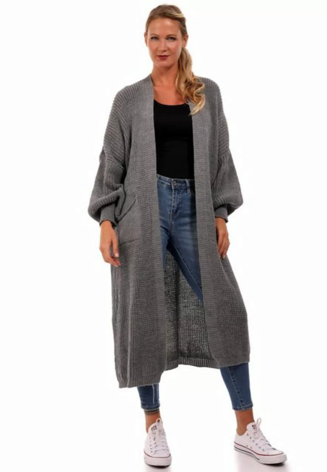 YC Fashion & Style Strickmantel Cardigan Strickjacke Casual verschlusslos J günstig online kaufen