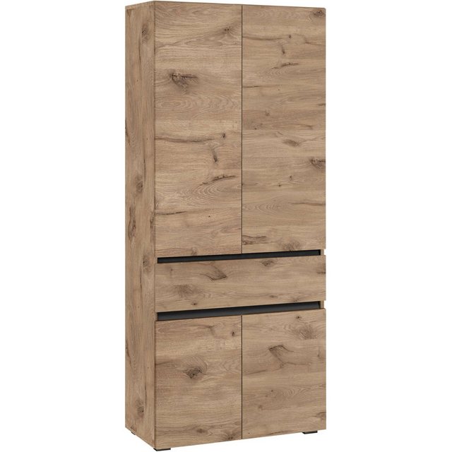 Home affaire Hochschrank "Wisla", mit 4 Türen & 1 Schublade, Breite 76 cm, günstig online kaufen