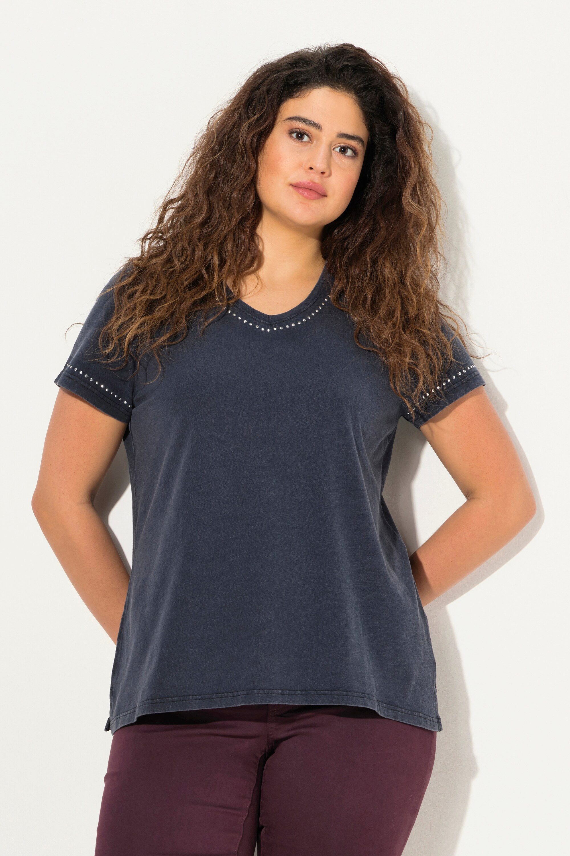 Ulla Popken T-Shirt T-Shirt cold dyed günstig online kaufen