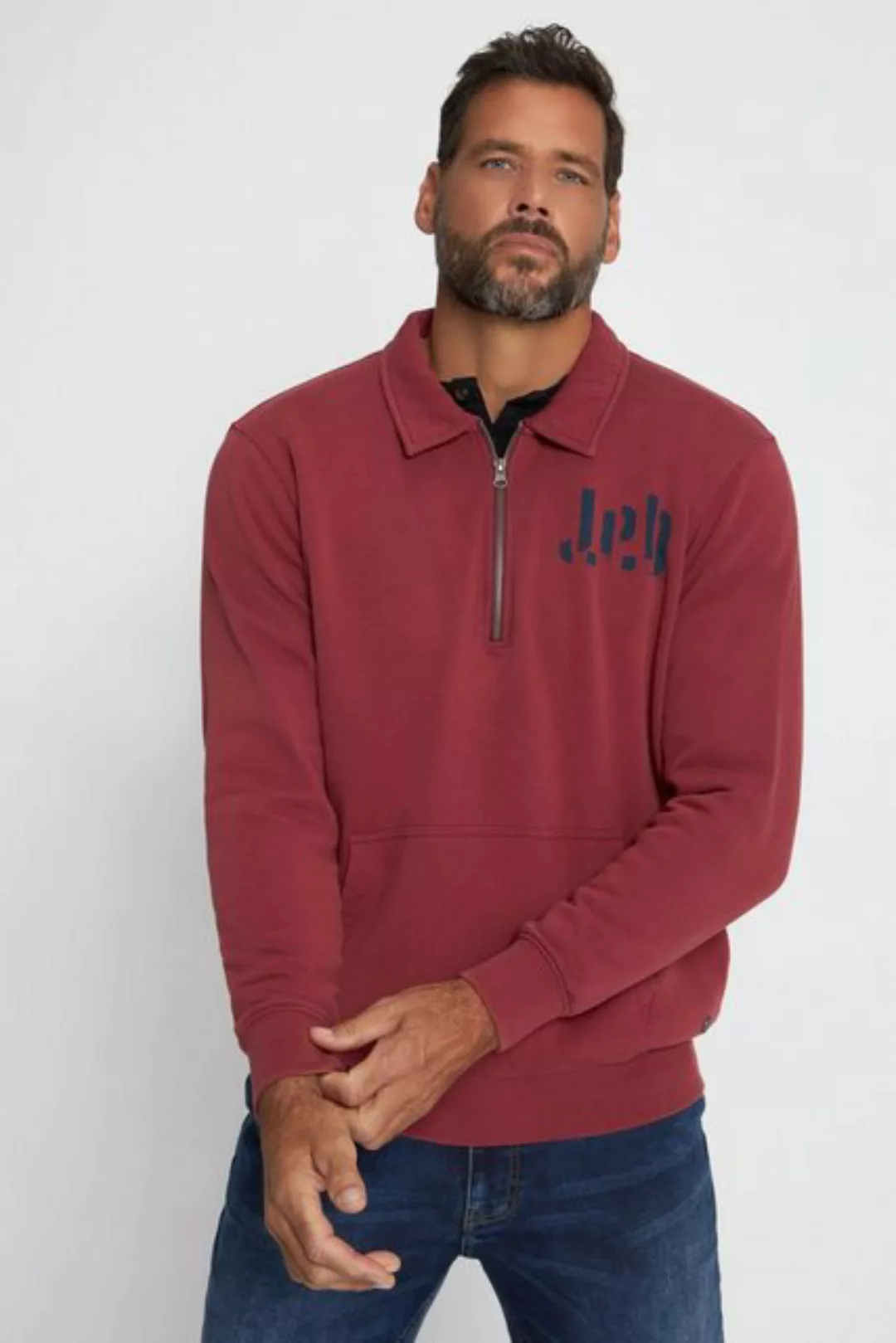 JP1880 Sweatshirt Sweatshirt Polokragen Zipper günstig online kaufen