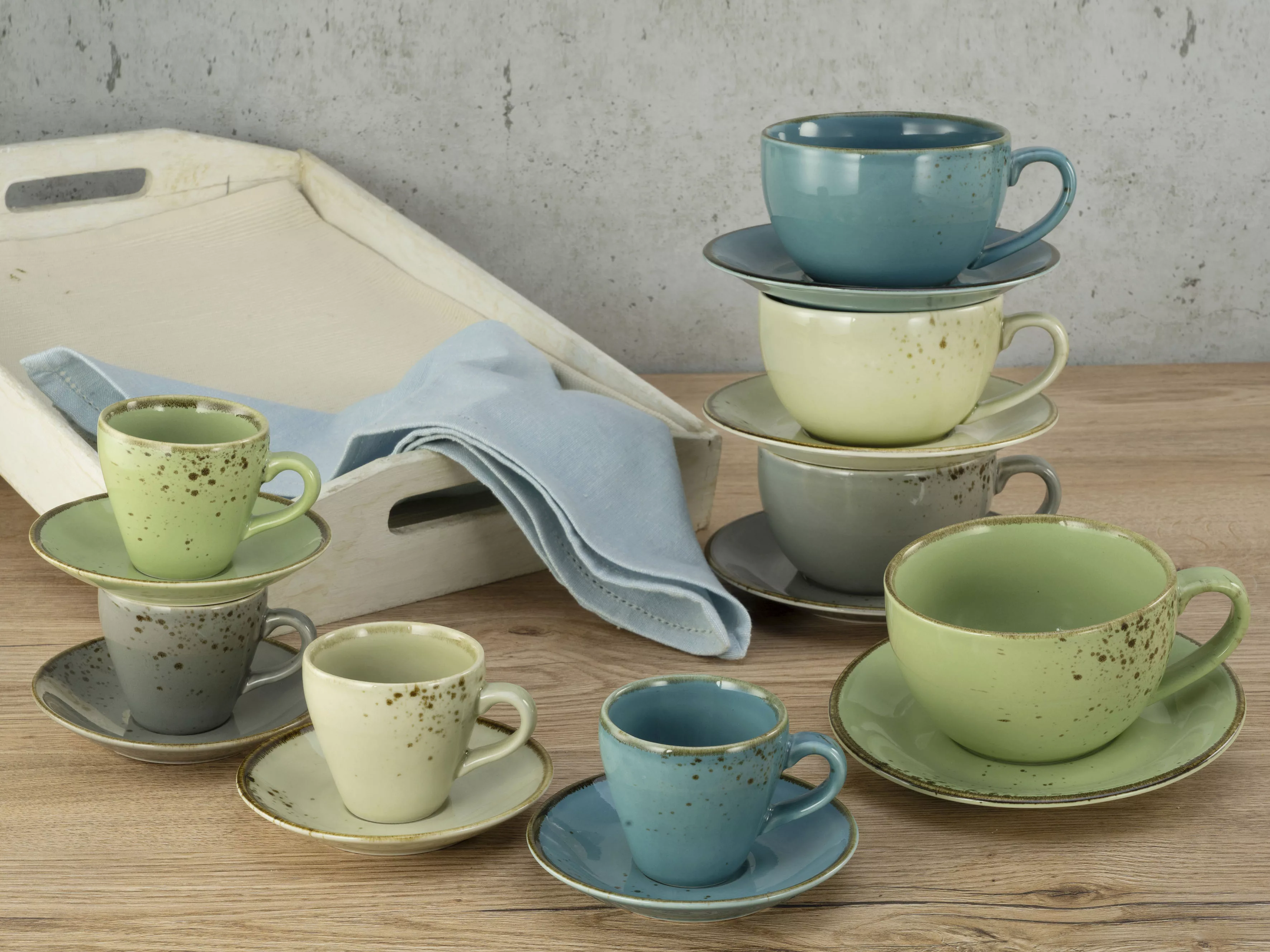 CreaTable Tasse "Tassen Set NATURE COLLECTION", (Set, 16 tlg.), Bistrotasse günstig online kaufen