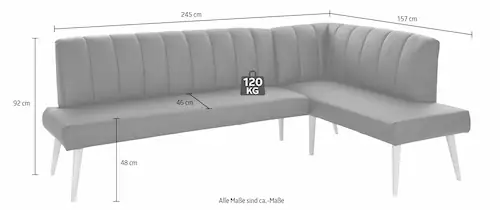 exxpo - sofa fashion Eckbank »Costa, moderne Rückensteppung, bequem und ele günstig online kaufen