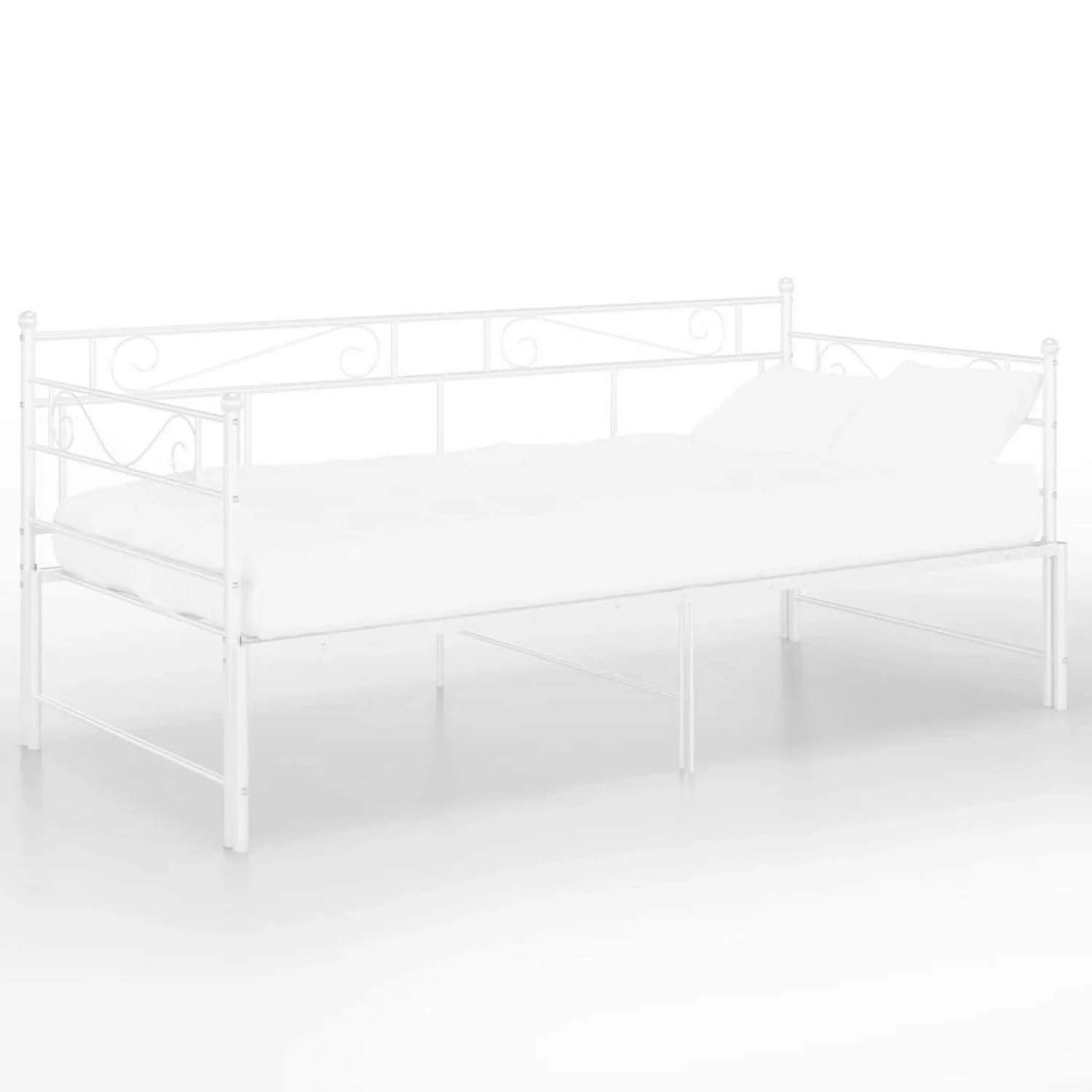 Ausziehsofa Bettgestell Weiß Metall 90x200 Cm günstig online kaufen