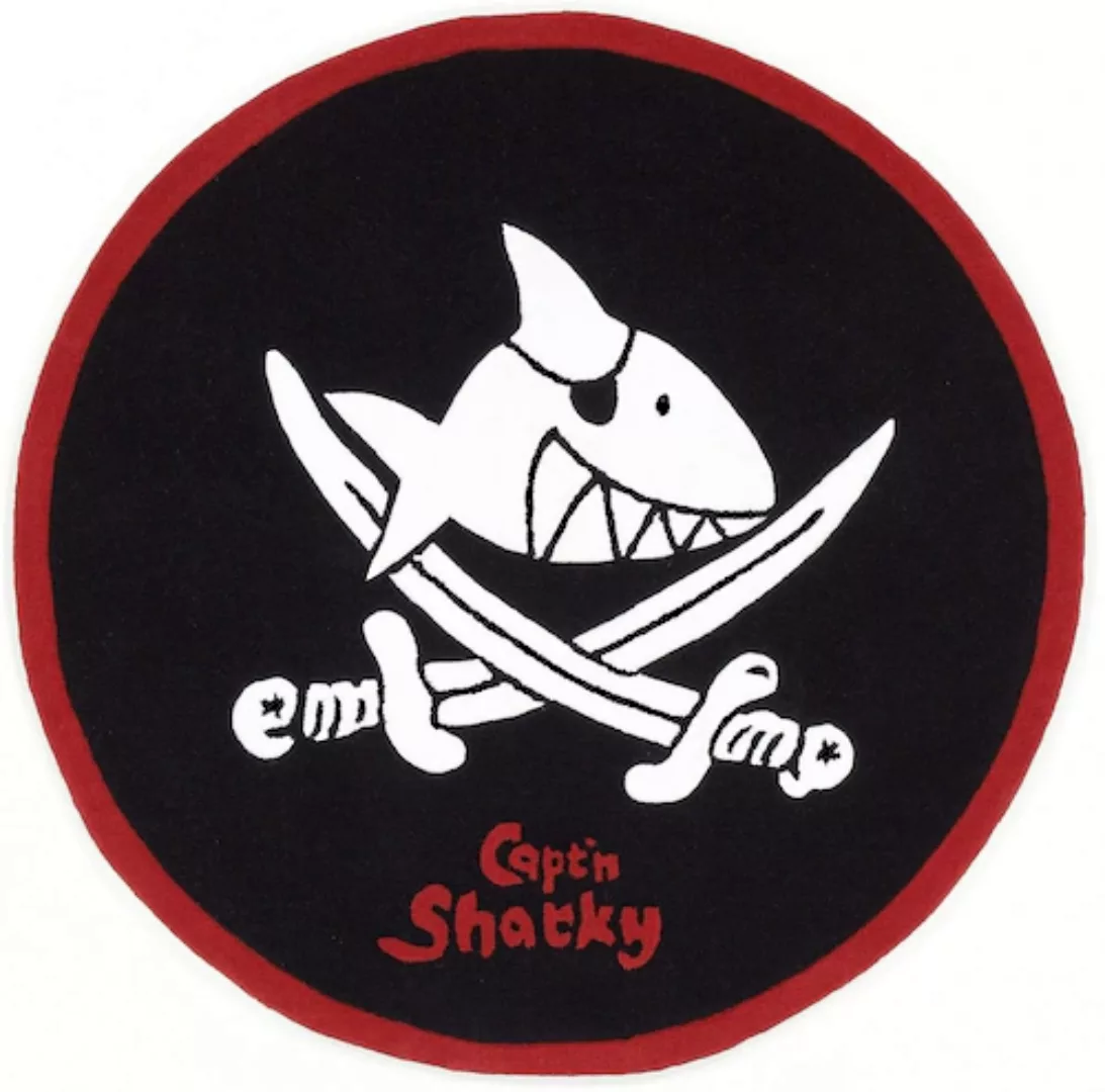 Capt`n Sharky Kinderteppich »SH-2360-01«, rund, 10 mm Höhe, handgearbeitete günstig online kaufen