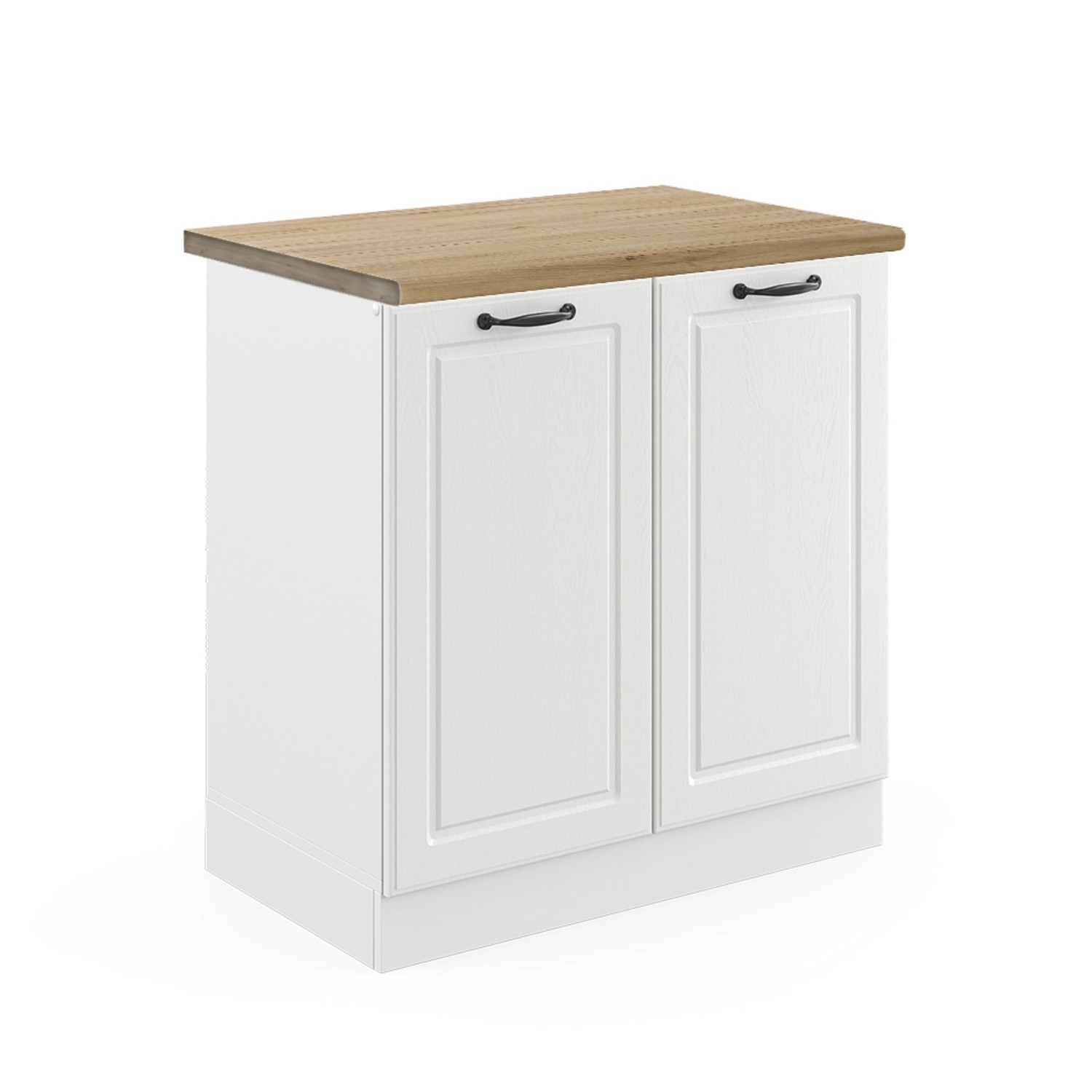Vicco Spülenunterschrank R-Line, Weiß Landhaus/Weiß, 80 günstig online kaufen