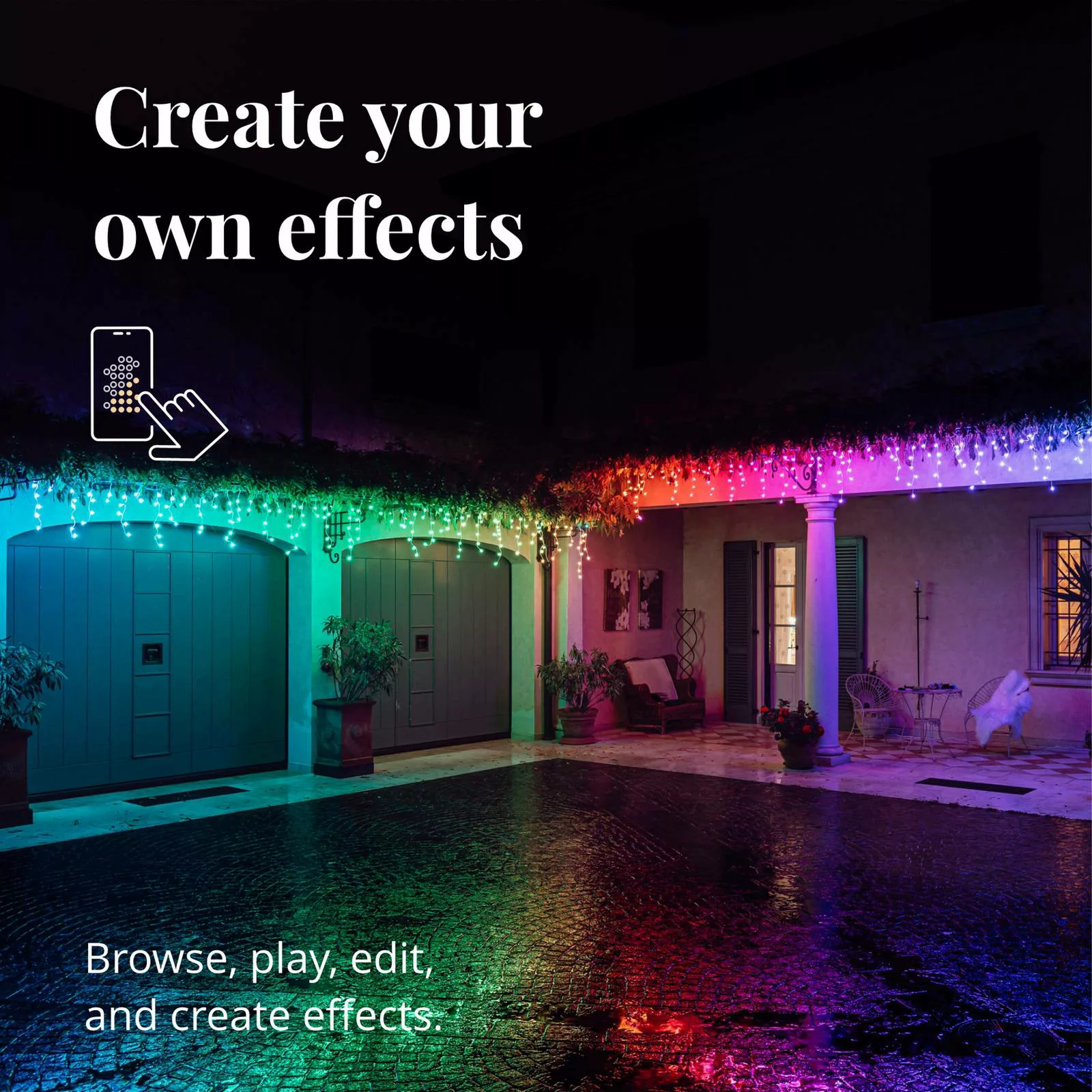 Smarter LED-Lichtervorhang Twinkly für App, RGB günstig online kaufen