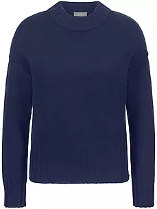 Rundhals-Pullover aus Schurwolle und Kaschmir include blau günstig online kaufen