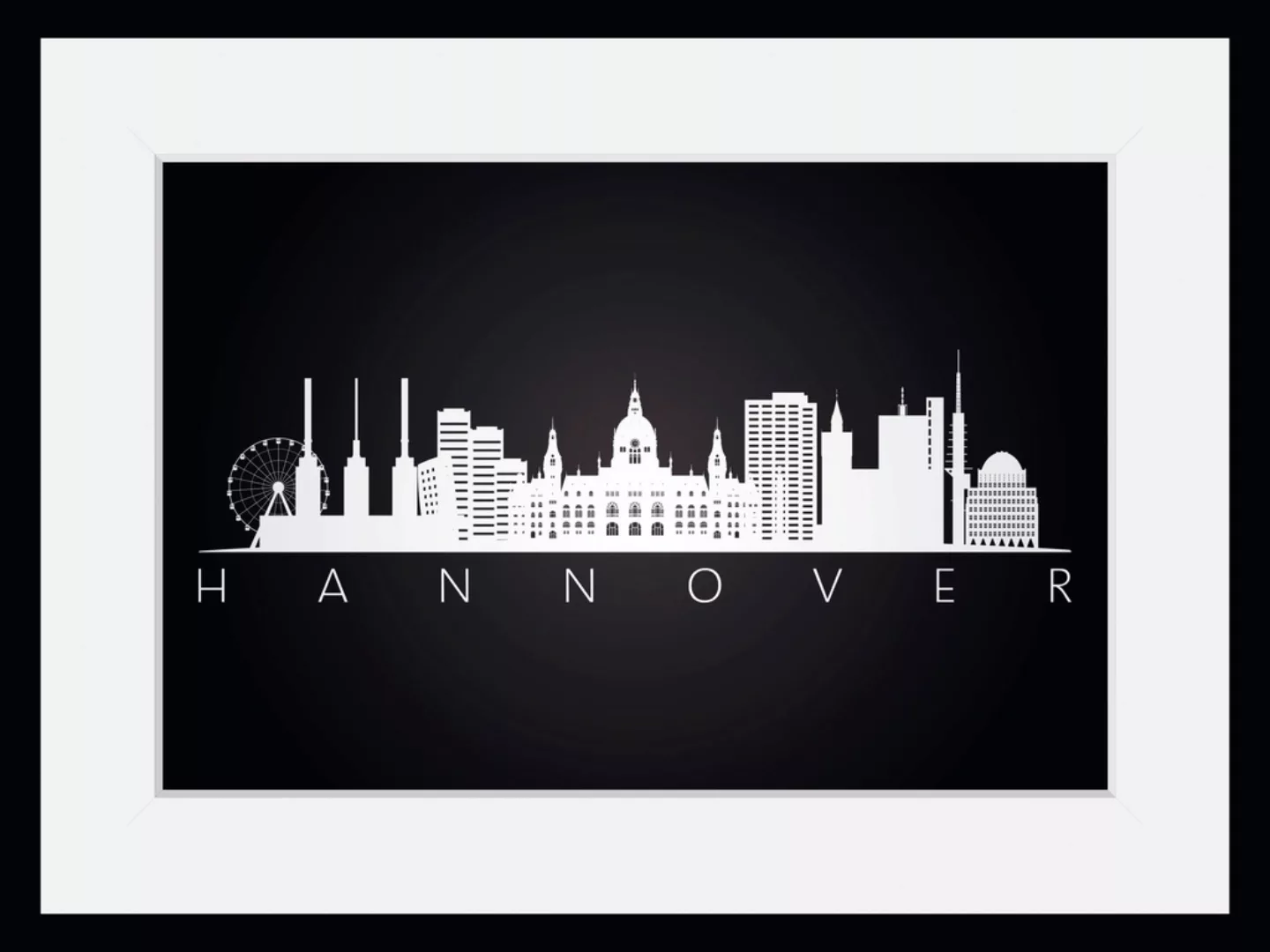 queence Bild "Hannover Sehenswürdigkeiten", Städte-Stadt-Deutschland-Schwar günstig online kaufen