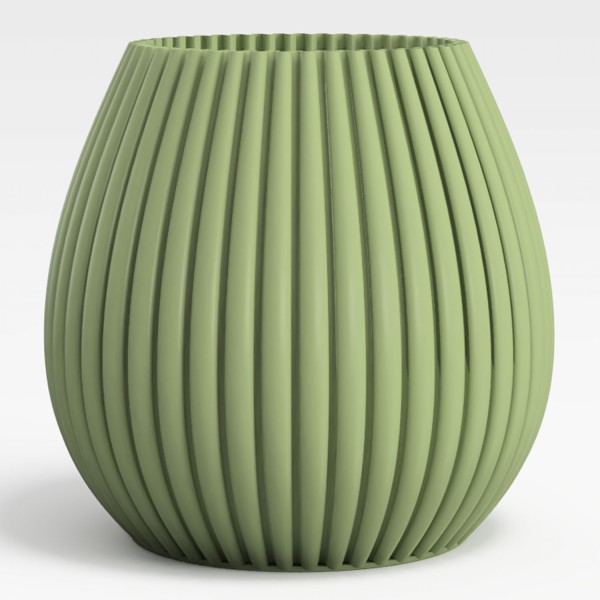 Speaking Vase 3D Bowl wellenförmiges Muster forest green günstig online kaufen