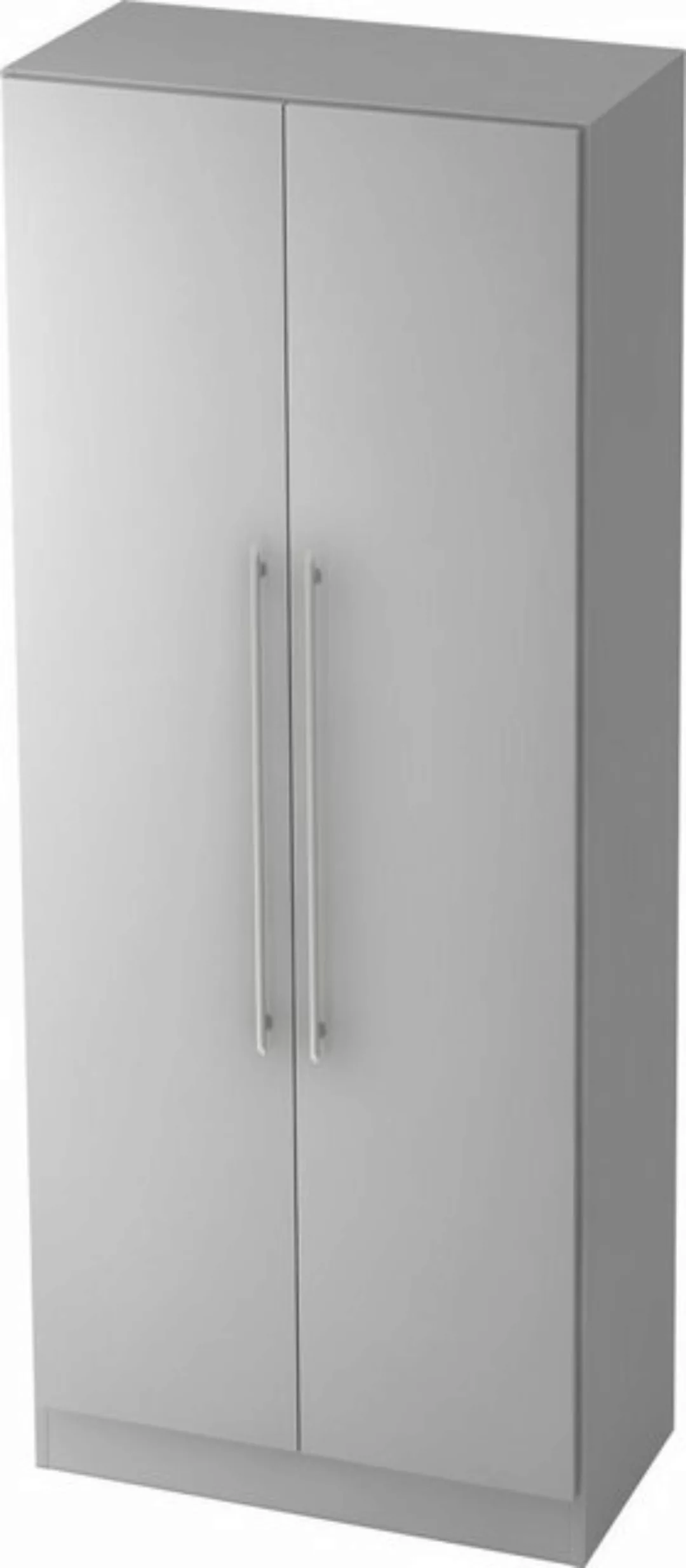 Aktenschrank Schrank Solid 5OH BxTxH 80x42x200,4cm Griff RE Grau/Grau günstig online kaufen