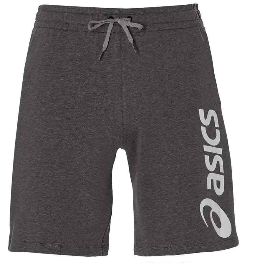 Asics Big Logo Kurze Hosen S Mid Grey Heather / Dark Grey günstig online kaufen