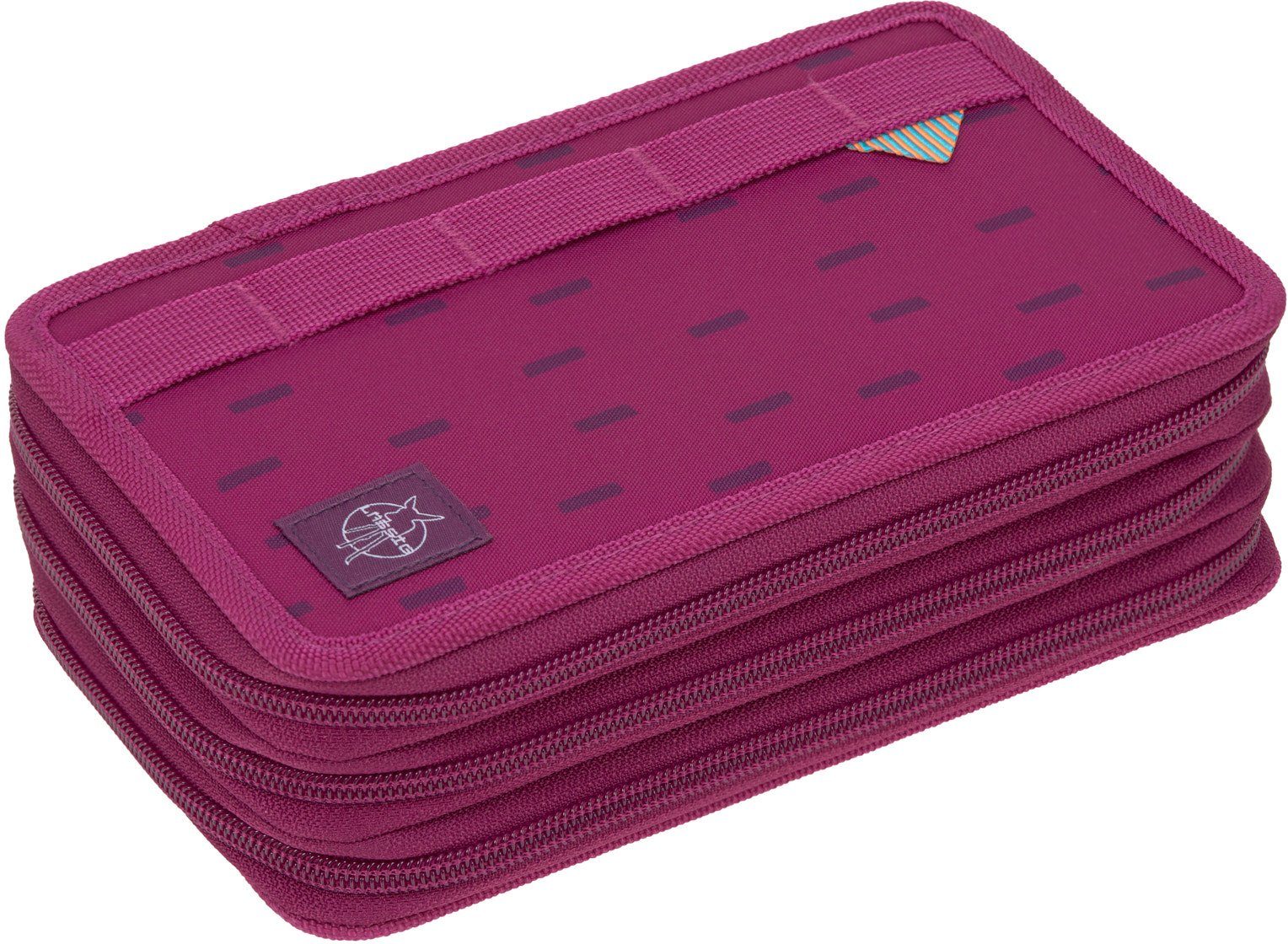 LÄSSIG Federmäppchen Unique, Triple, Speckles Berry, günstig online kaufen