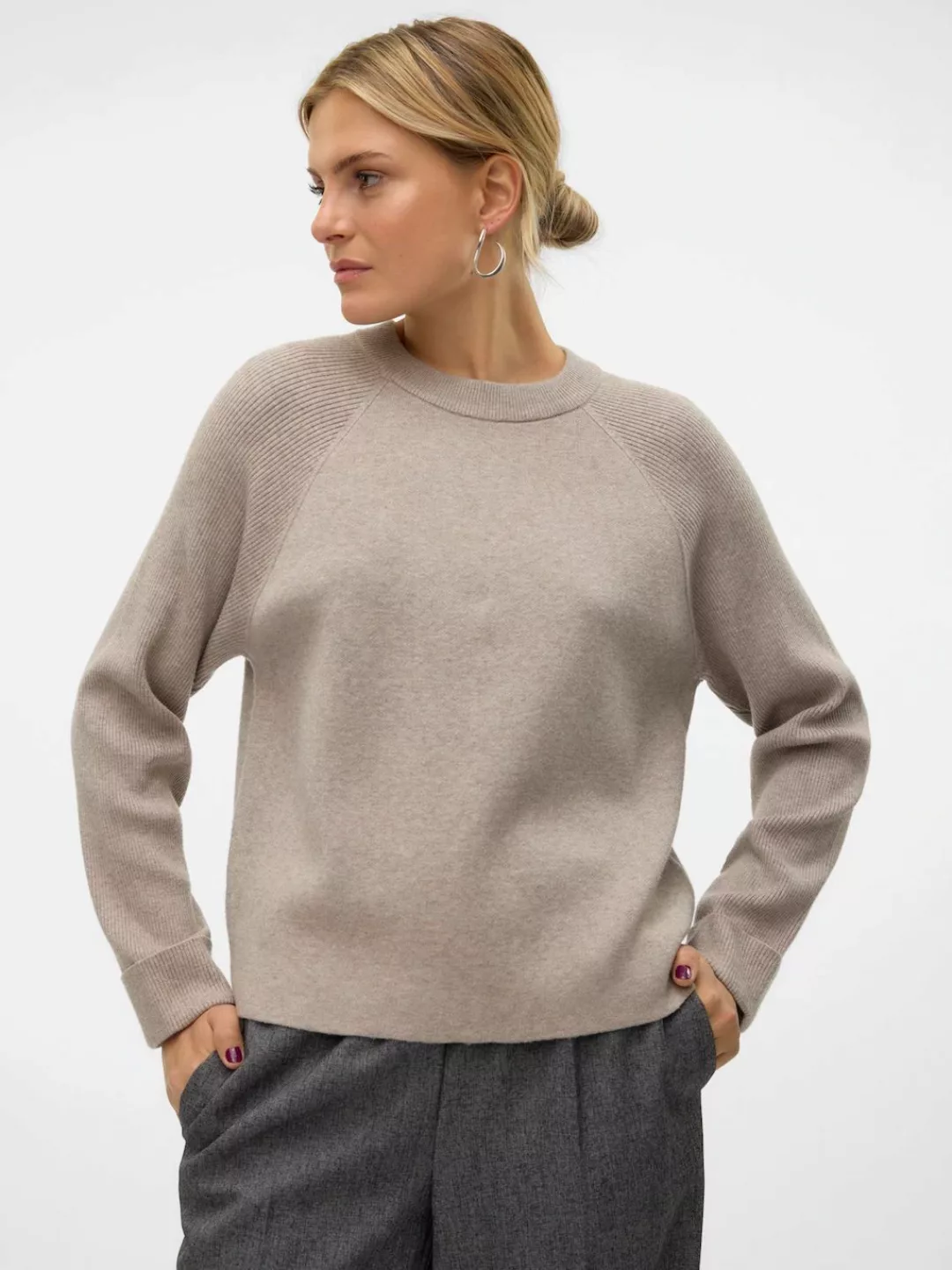 Vero Moda Strickpullover "VMGOLD MIX LS O-NECK PULLOVER GA" günstig online kaufen