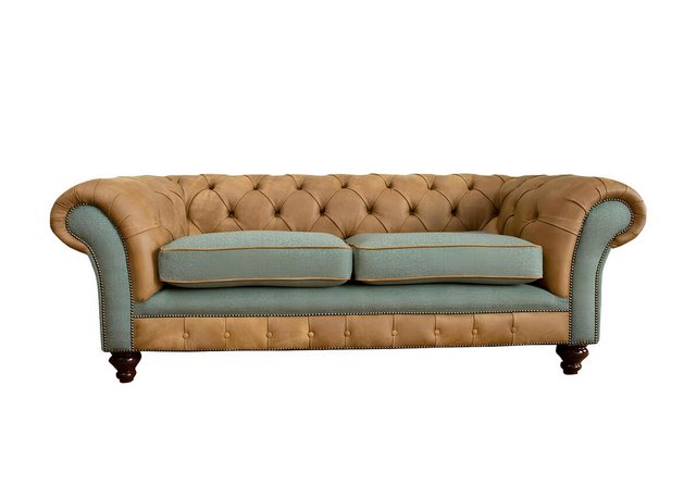 Xlmoebel Sofa Moderne Chesterfield-Ledercouch für das Wohnzimmer mit 3 Sitz günstig online kaufen