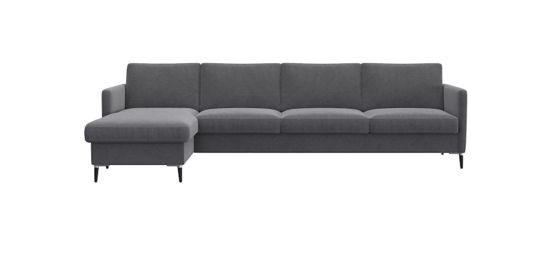 FLEXLUX Ecksofa "Fiore, L-Form", schmale Armlehnen, Kaltschaum, Füße Alu+sc günstig online kaufen