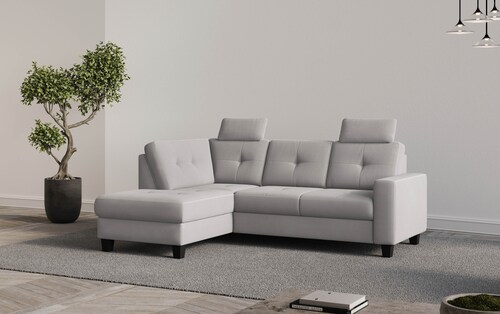 Places of Style Ecksofa »Varese«, Kreuznaht in beige günstig online kaufen