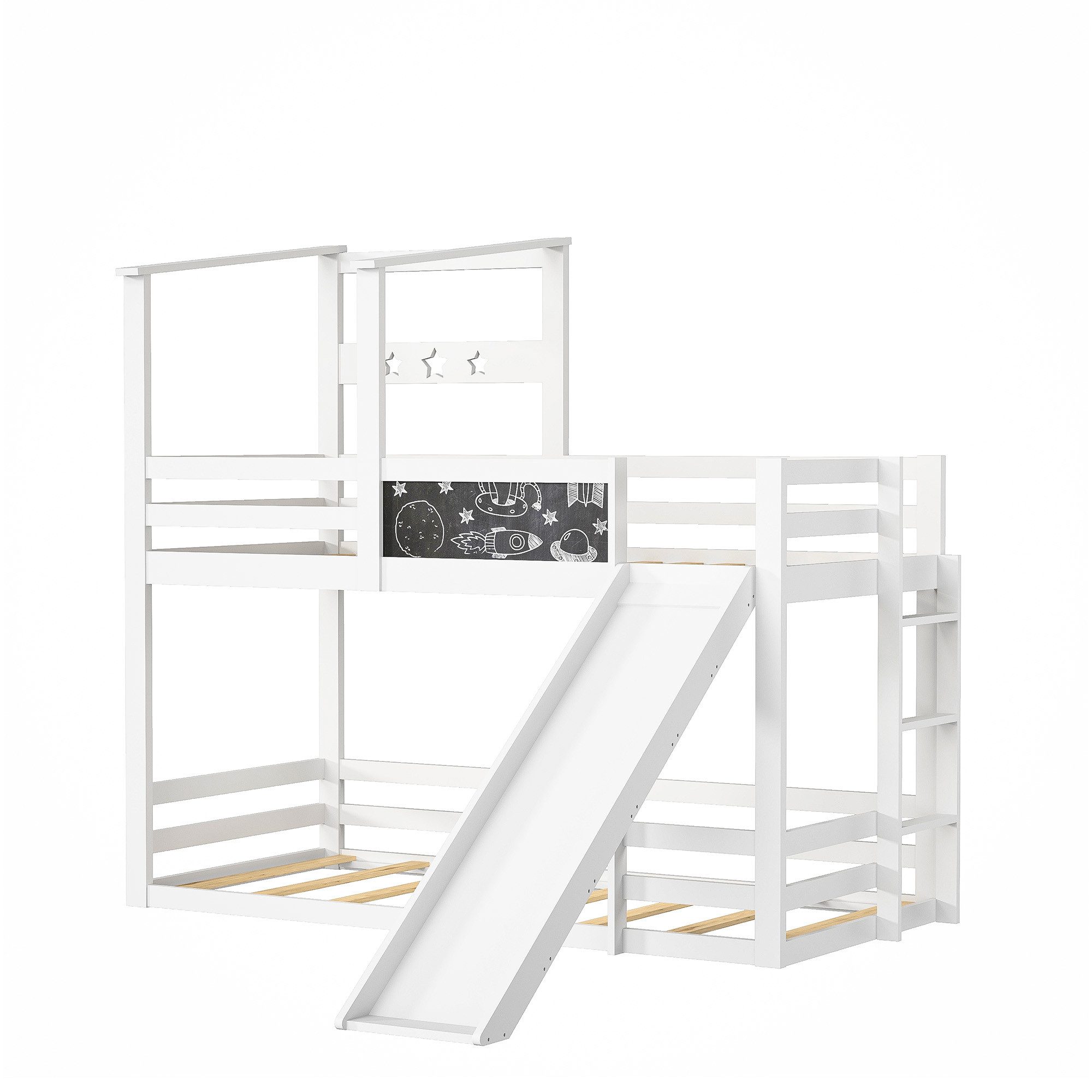 FUROKOY Kinderbett Massivholzbett 90x200 cm Holzbett günstig online kaufen