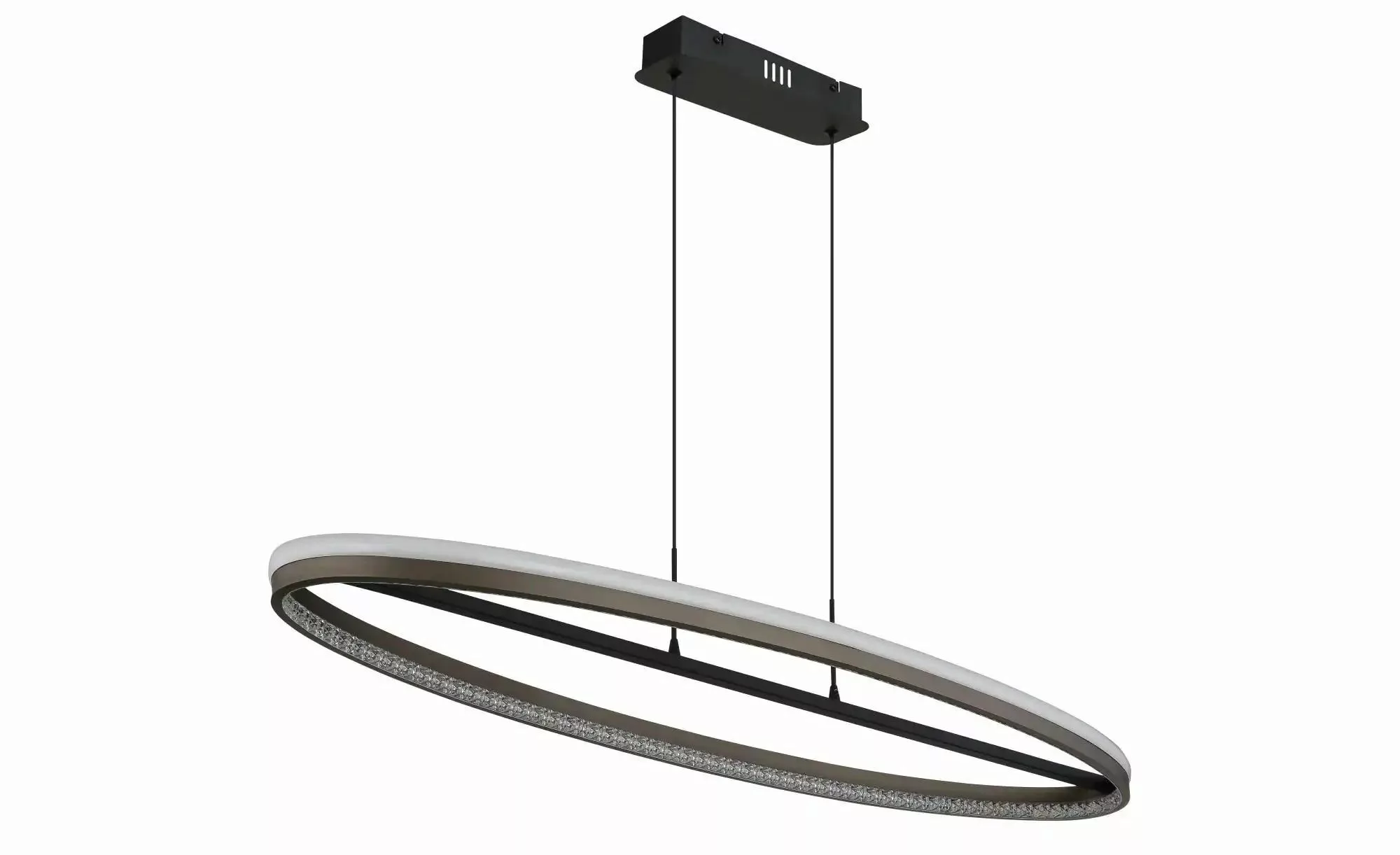 LED-Hängelampe Della, Länge 101 cm, dunkelgrau, Metall günstig online kaufen